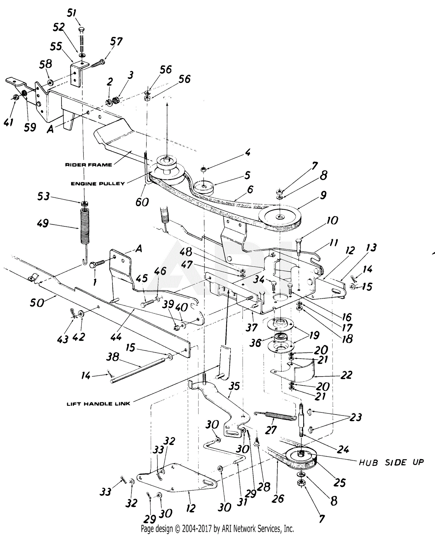 MTD 19486C (1986) Parts Diagram for 36