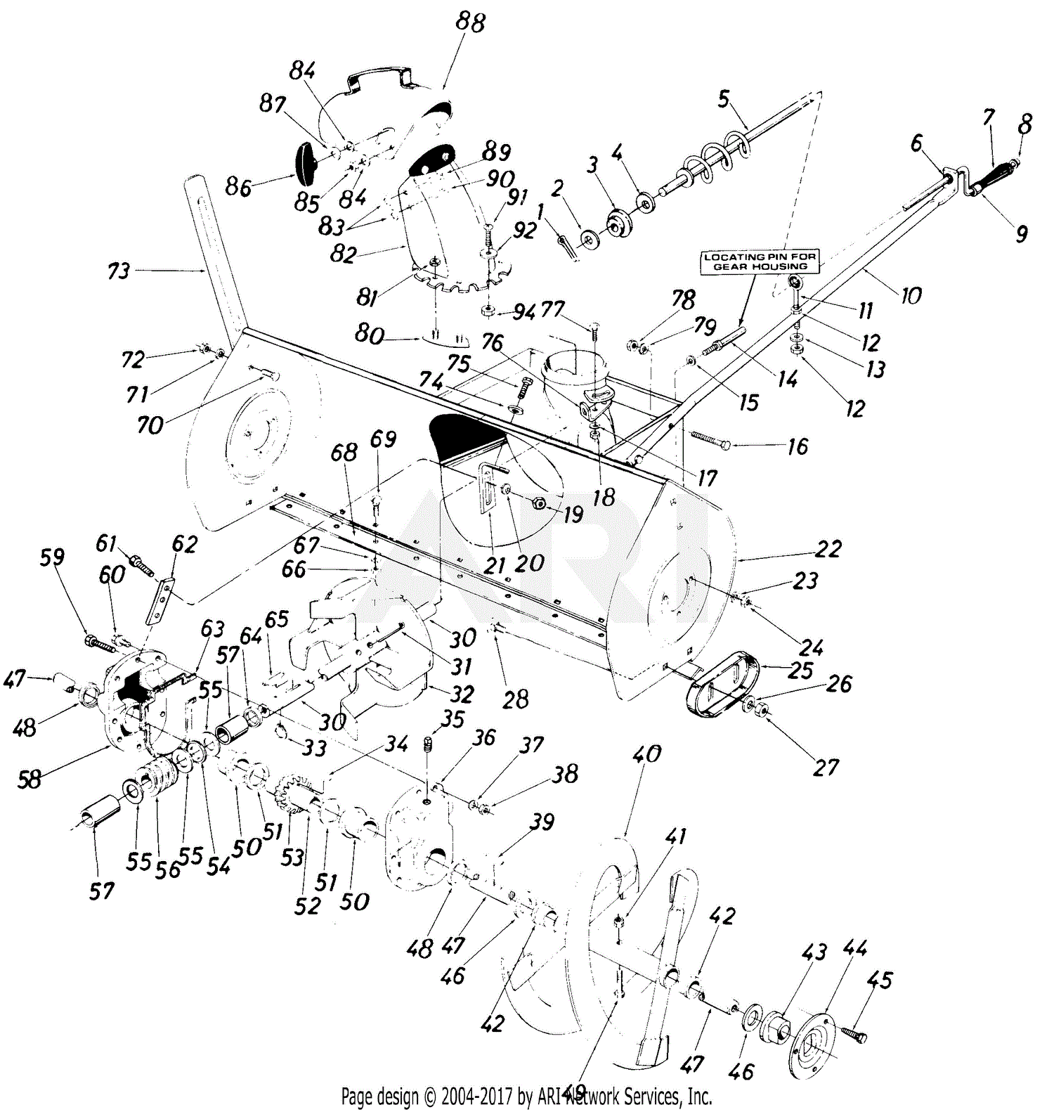 Mtd 196-830-000 (1986) Parts Diagram For 45