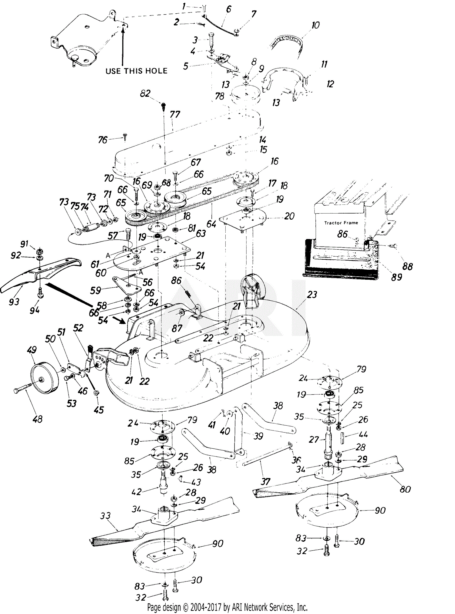 MTD 196-931-000 (1986) Parts Diagram for 44