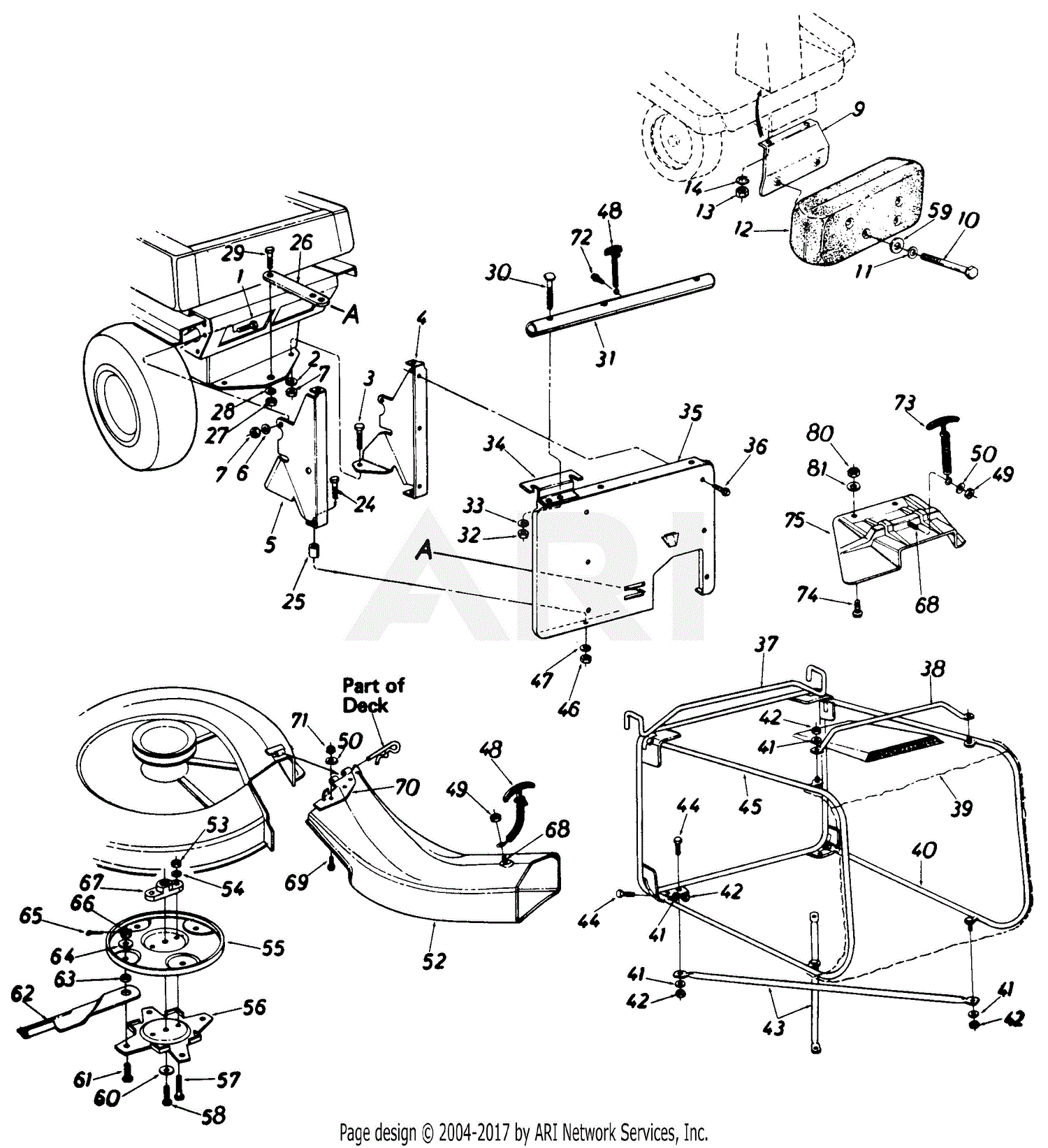 Mtd 19038-7 (1987) Parts Diagram For Grass