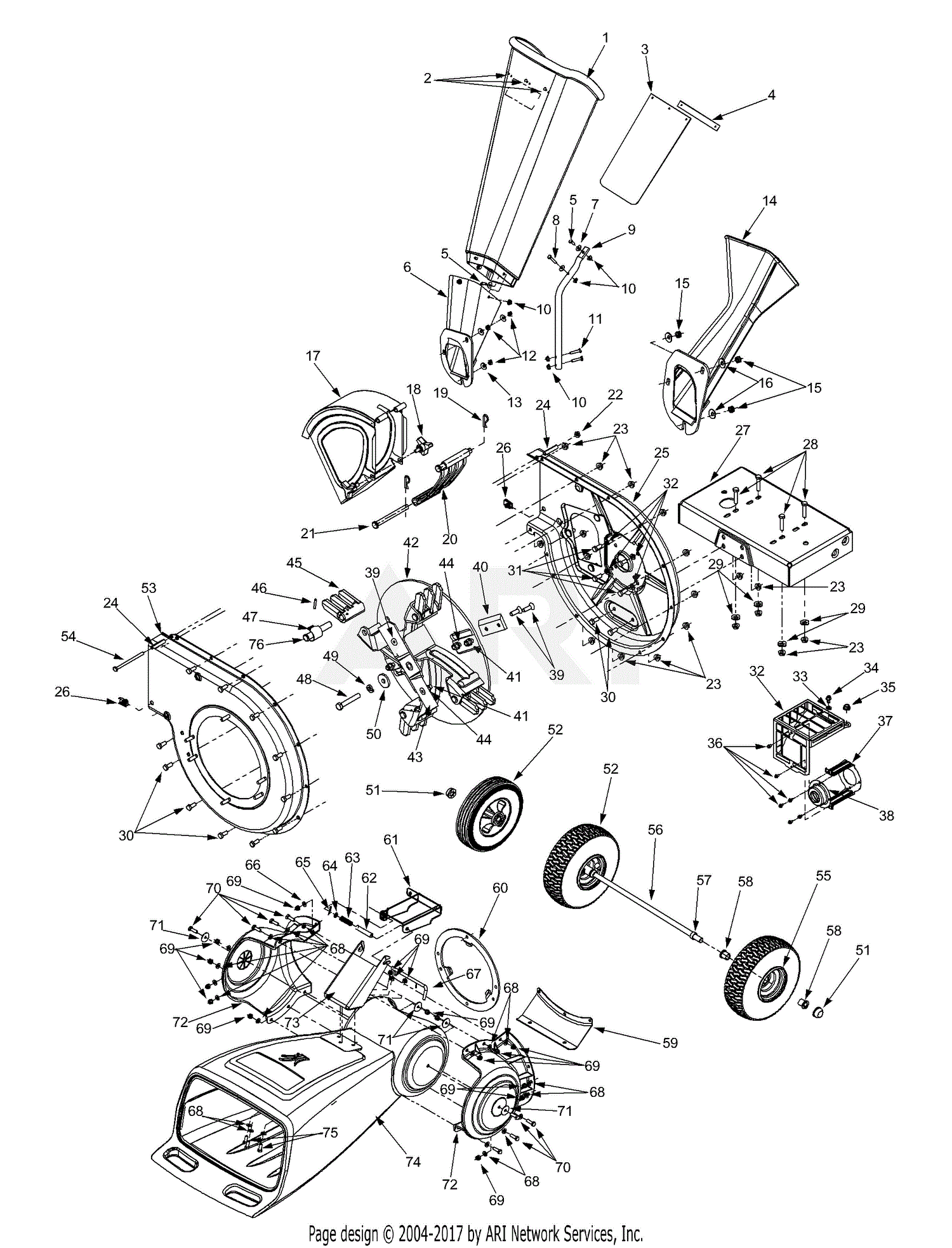 MTD 290-010-000 (2000) Parts Diagram for General Assembly