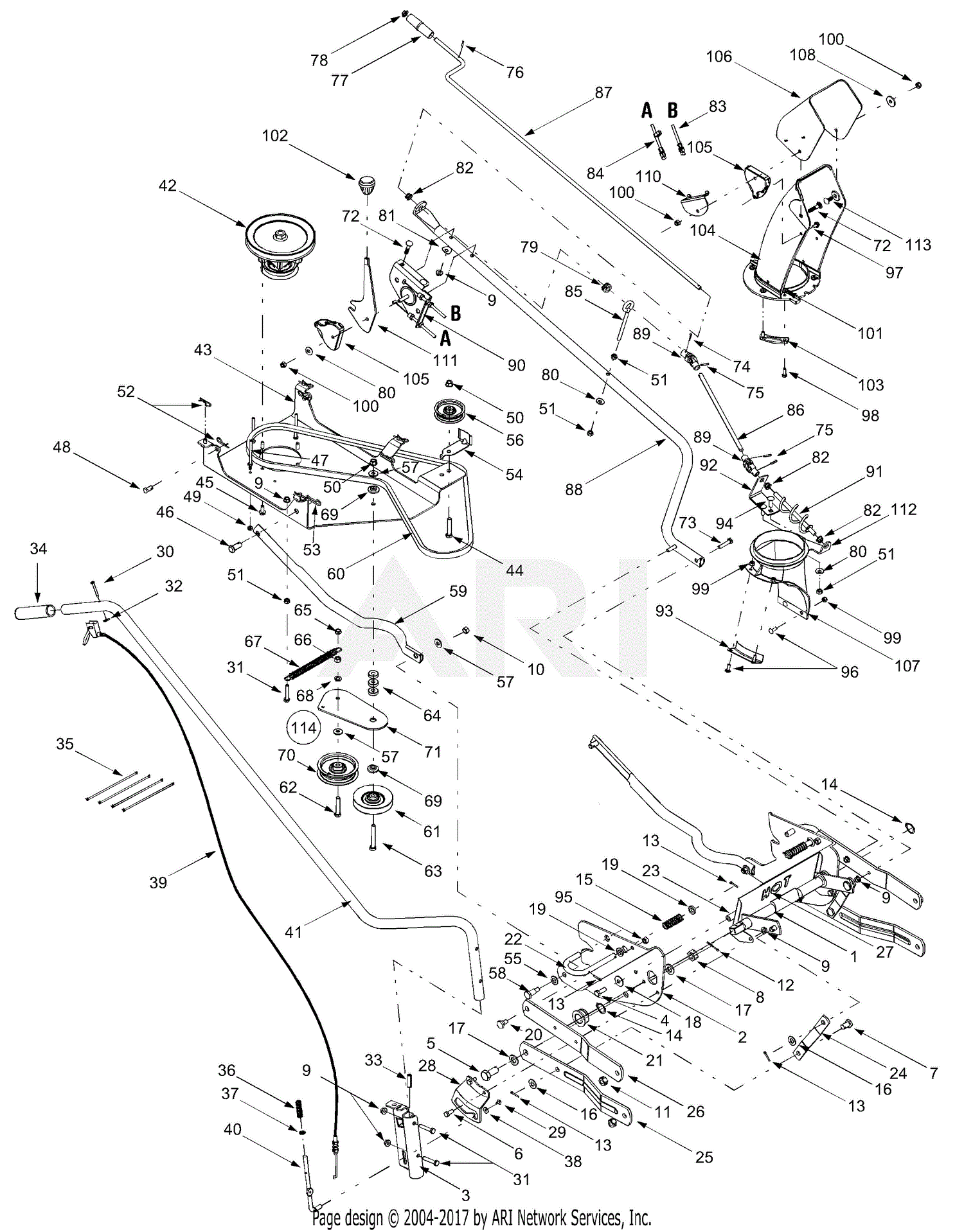 Mtd Oem 190 823 42 2 Stage Snow Thrower 2003 Parts Diagram For Drive