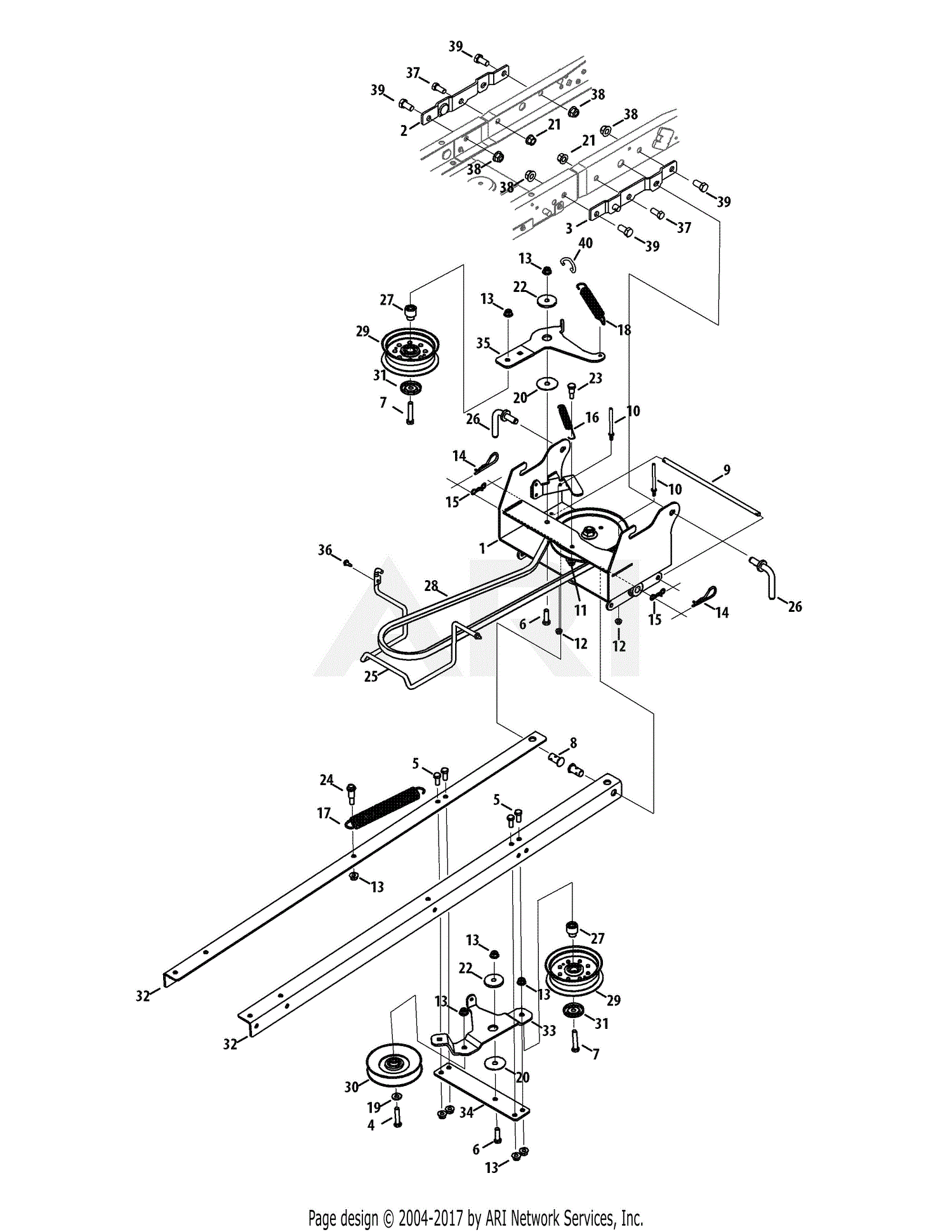 Mtd 19a40024oem 42 Inch 3x Snow Thrower 2015 Parts Diagram For Spindle Assembly 5372