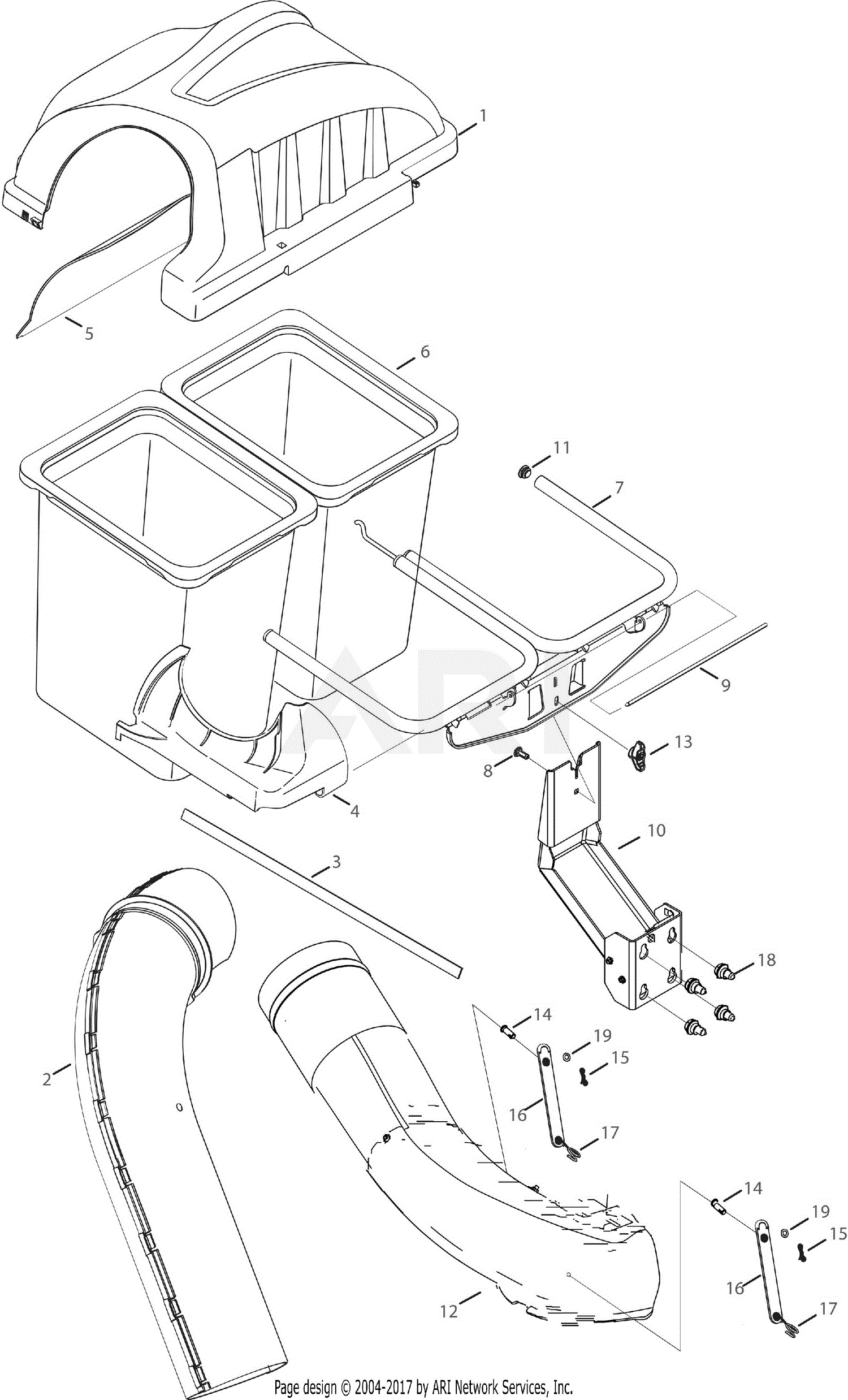 Replacement John Deere Bagger Parts Diagram