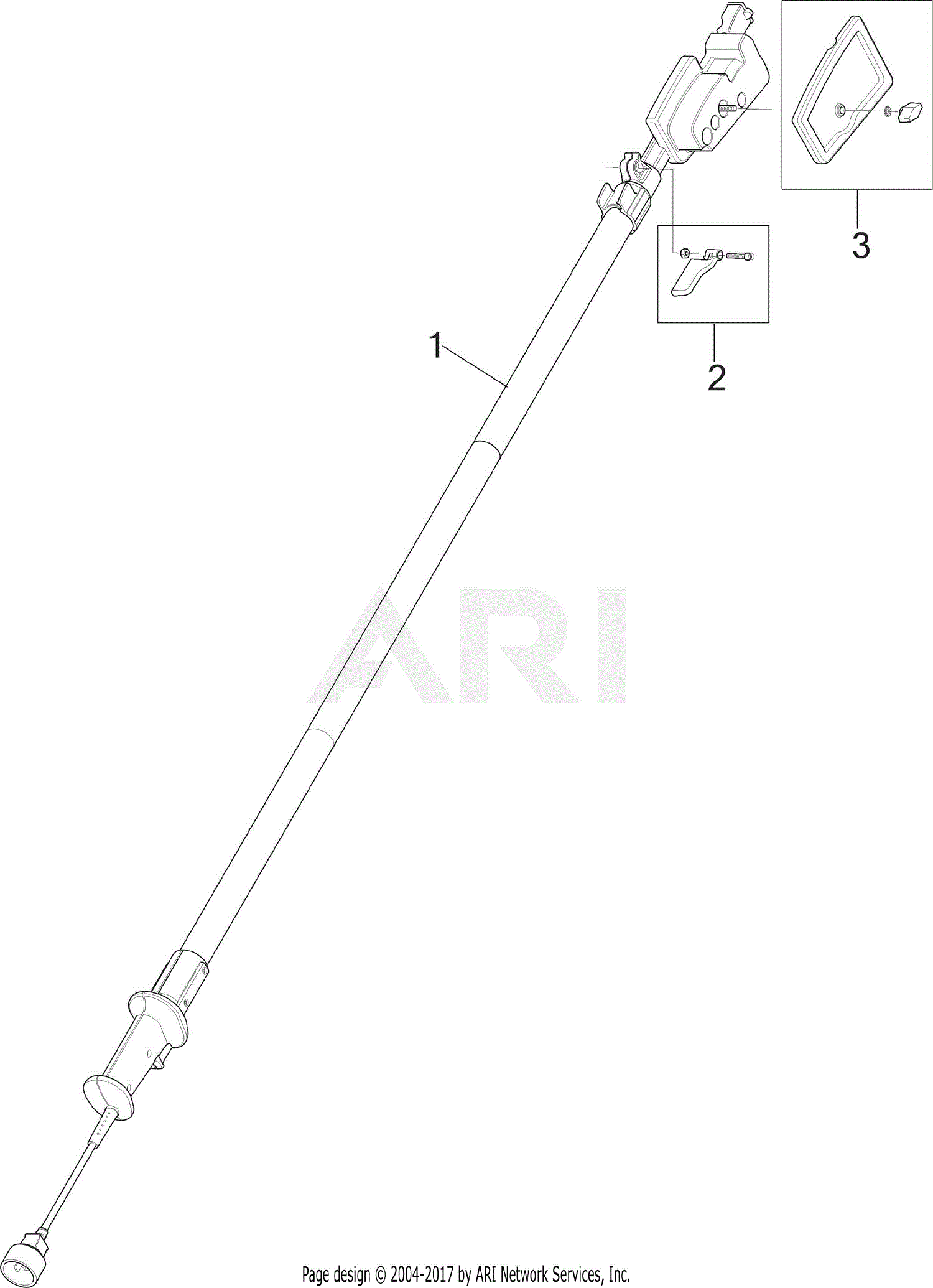 Mtd Rm1025p 41az32pg983 Parts Diagram For Pole Assembly