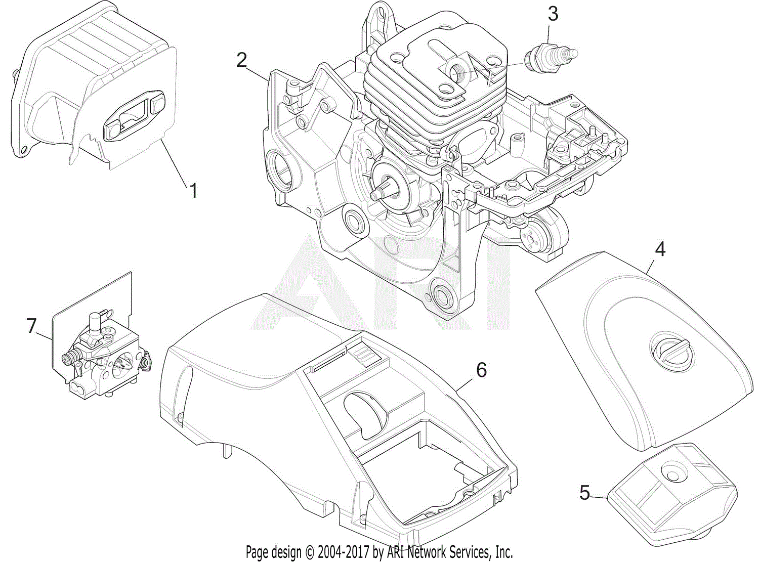 MTD RM4214 41AY425S983 Parts Diagram for Engine Assembly