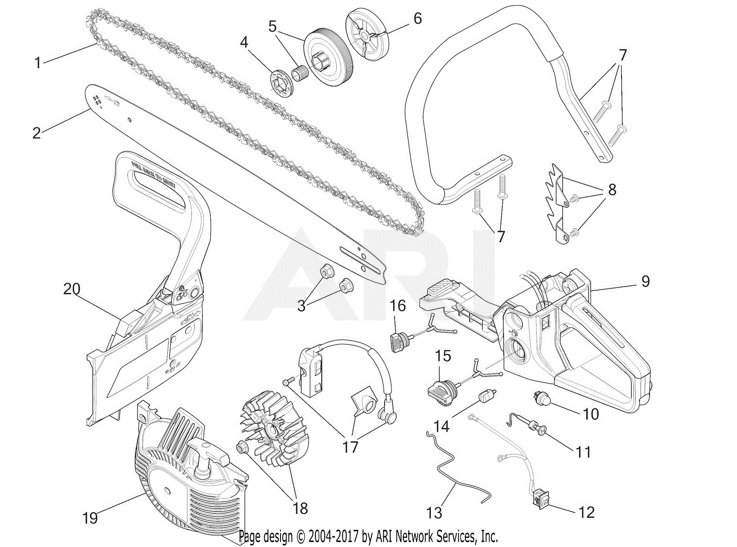 MTD RM4620 41AY462S983 Parts Diagram for General Assembly