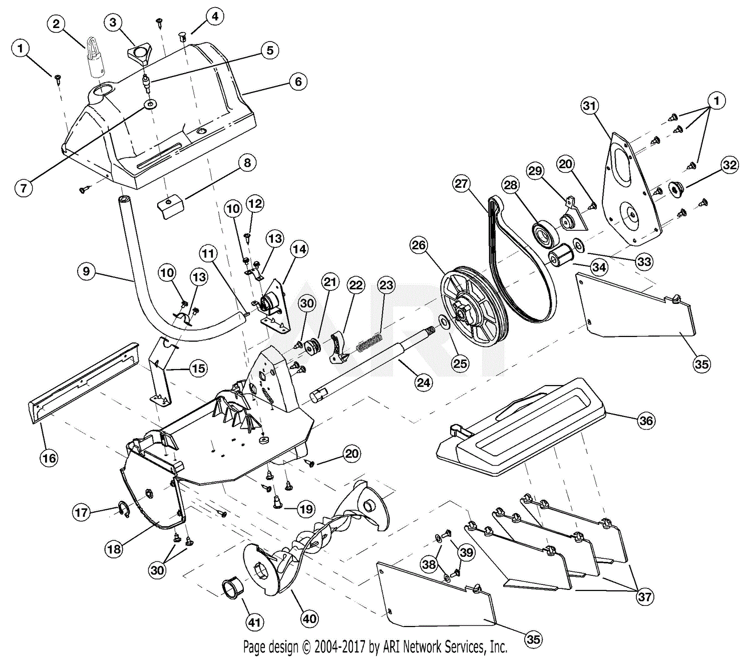 MTD ST720r 41AJST-A034 41AJST-A034 ST720r Parts Diagram for Snow ...