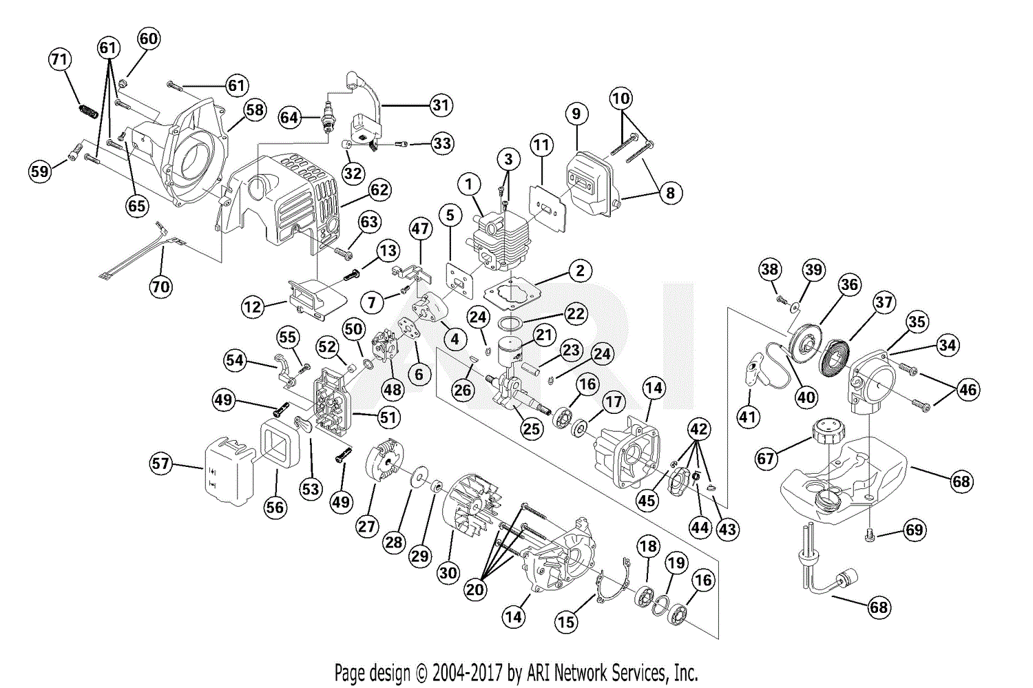 MTD 2079r 41BD279A034 41BD279A034 2079r Parts Diagram for Engine Parts