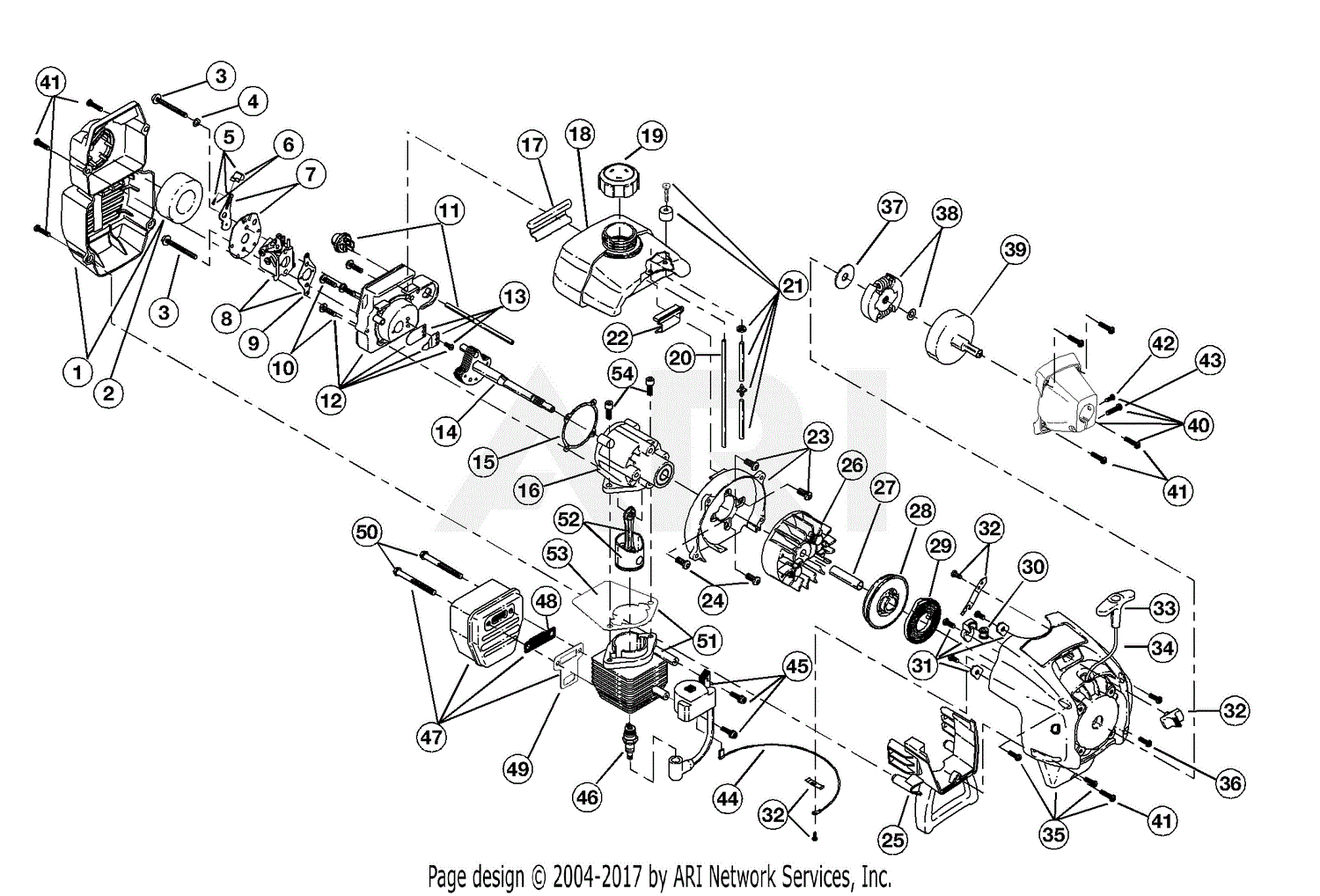 MTD 705r 41AD705G034 41AD705G034 705r Parts Diagram for Engine Parts