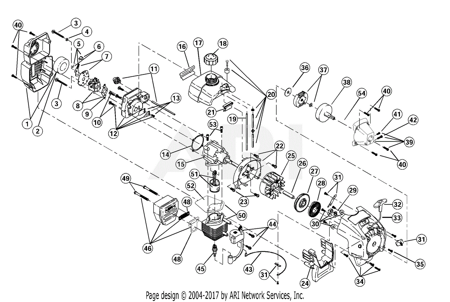 MTD 725r 41BDL04A034, 41BDL04A034 725r Parts Diagram for Engine Parts