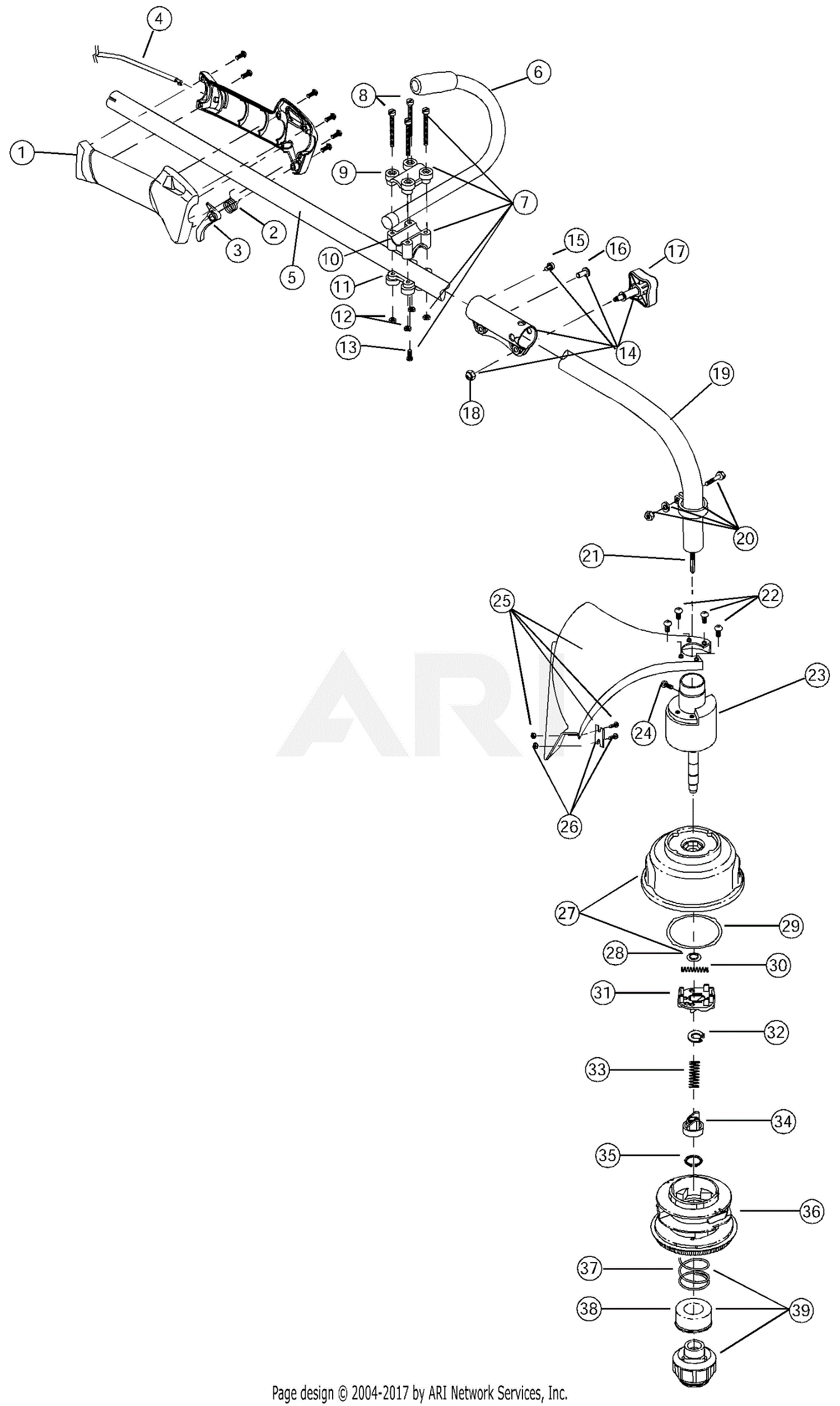 MTD 825r 41AD825A034 41AD825A034 825r Parts Diagram for Boom And ...