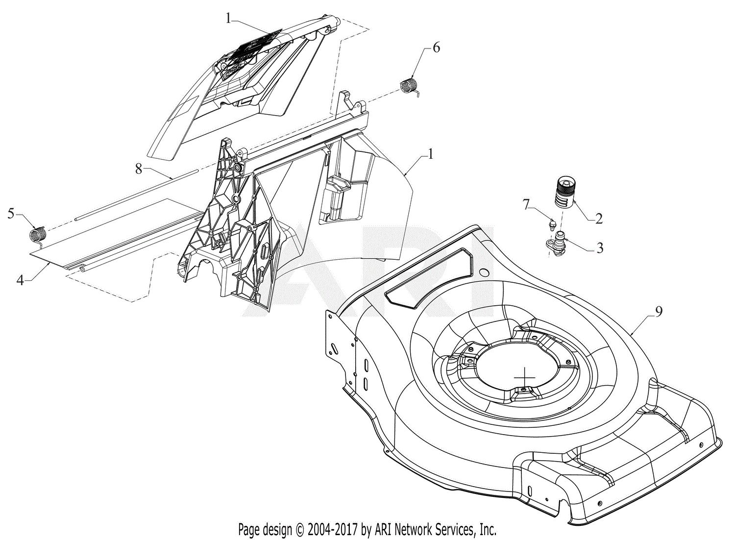 MTD SP90 2691555-00 12ABQ2BH707 (2019) Parts Diagram for Deck Assembly