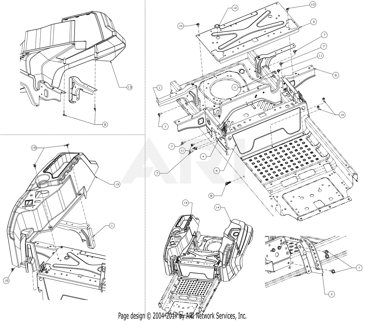 MTD SZ2454 2691573-00 (17CRCACA007) (2019) Parts Diagram for Platform