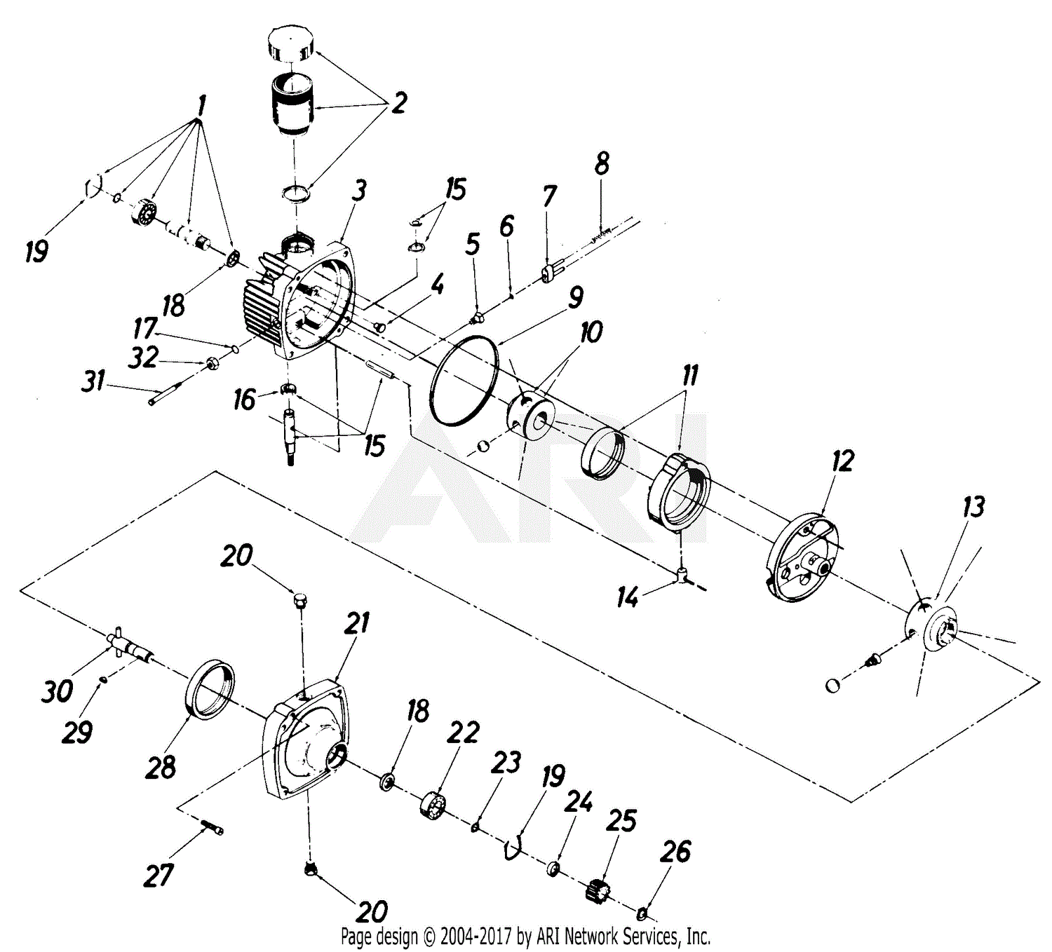 MTD 135-782-190 16 HP Lawn Tractor LGT-310 (1985) Parts Diagram for  Hydrostatic Transmission