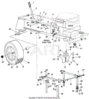 MTD 135-782-190 16 HP Lawn Tractor LGT-310 (1985) Parts Diagram for  Hydrostatic Transmission