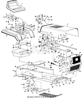 MTD 137-776-190 LGT-1655 (1987) Parts Diagram for Rear Drive Mounting ...