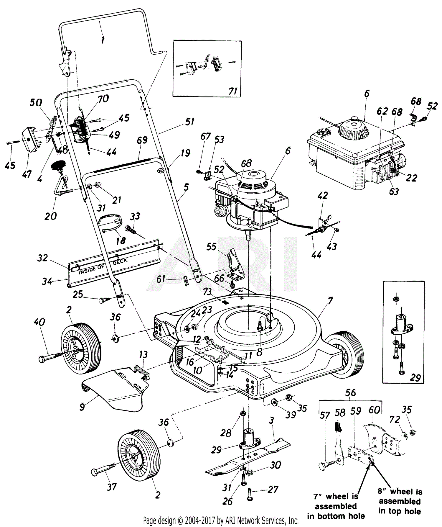 MTD 118-072A190 Lawn Boss 20 (1988) Parts Diagram for Mower Assembly