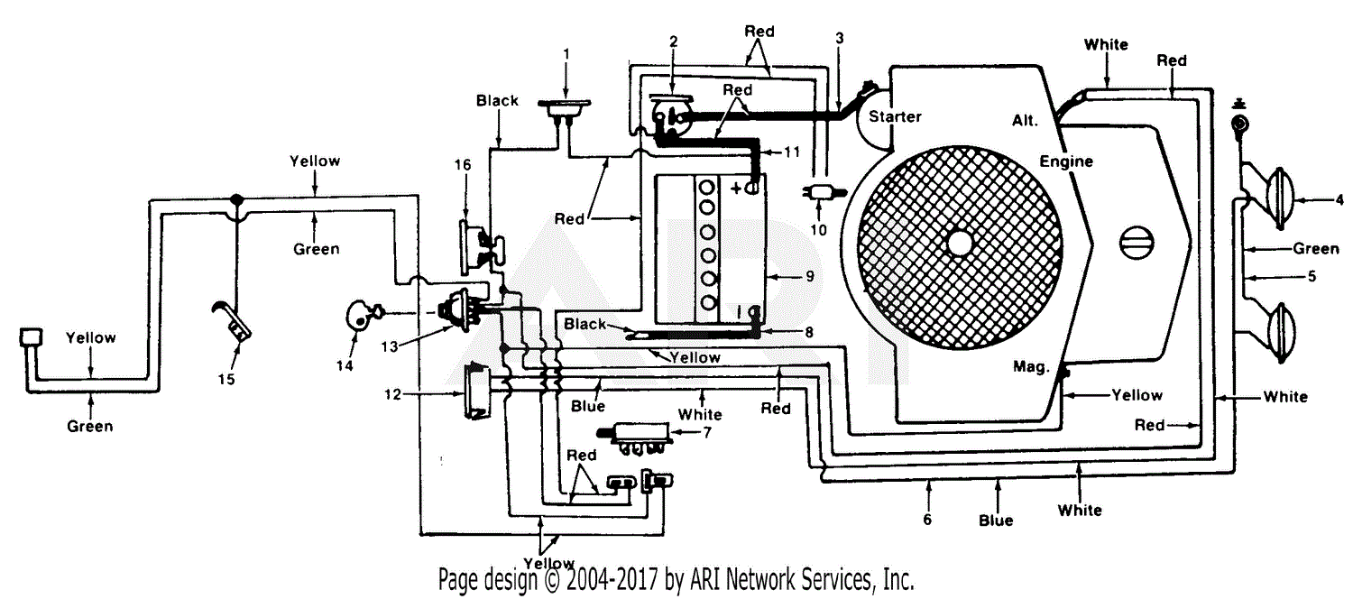 MTD 138-786-190 LGT-1655 (1988) Parts Diagram for Electrical System