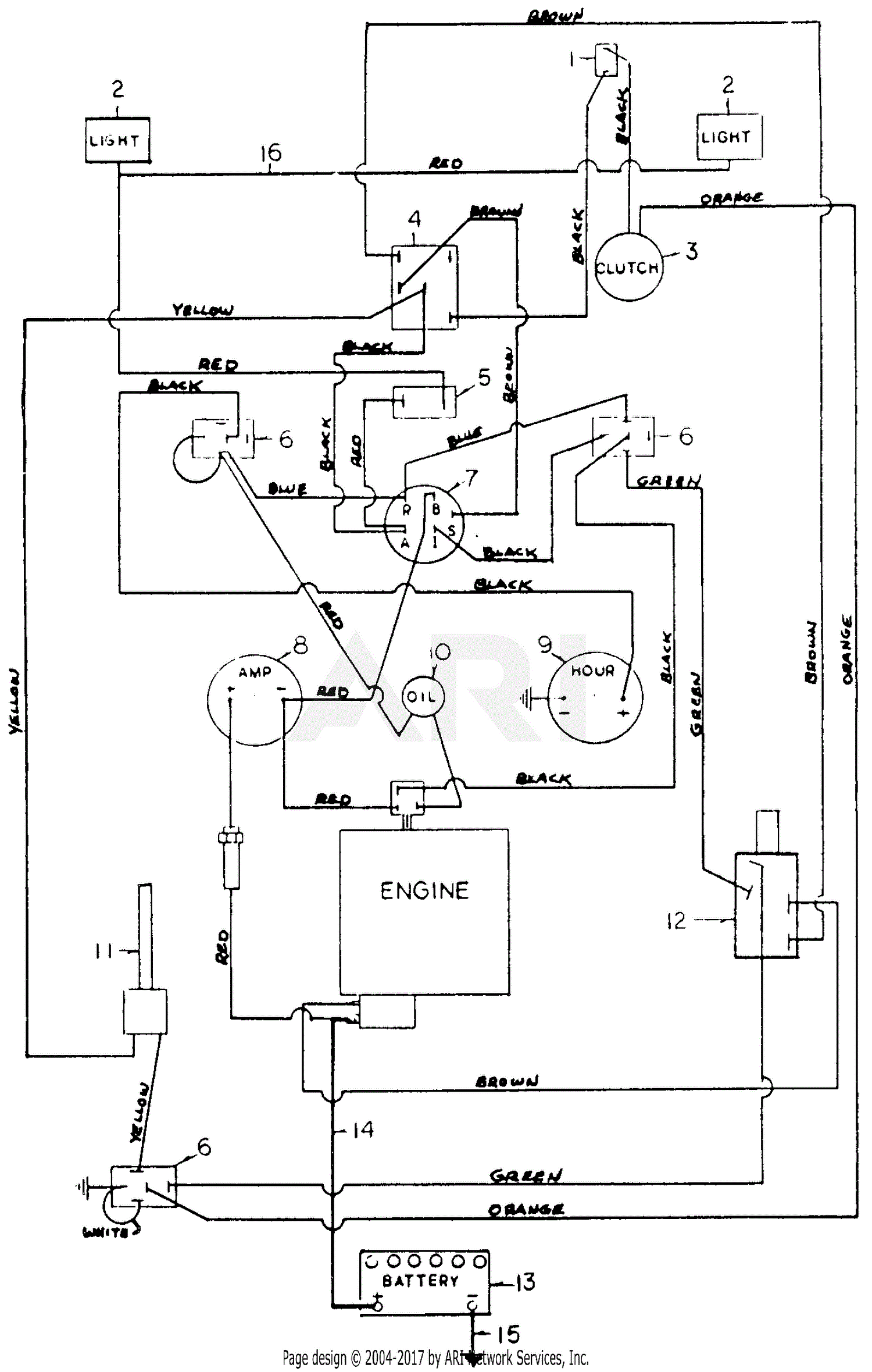 MTD 139-026-190 FR-2000C (1989) Parts Diagram for Wiring  