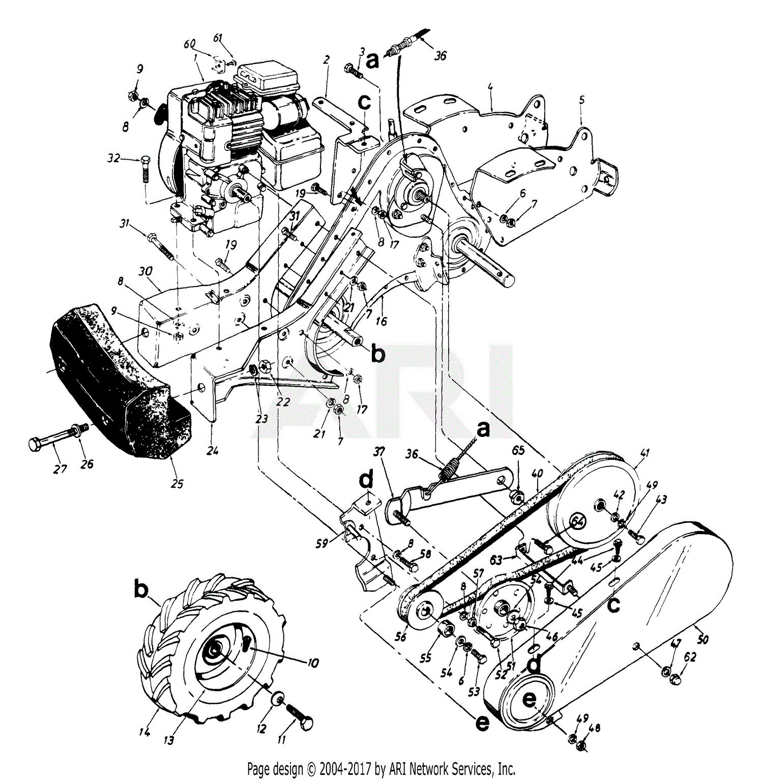 MTD 212A430-190 ROTO BOSS 580 (1992) Parts Diagram for Engine Mounting ...