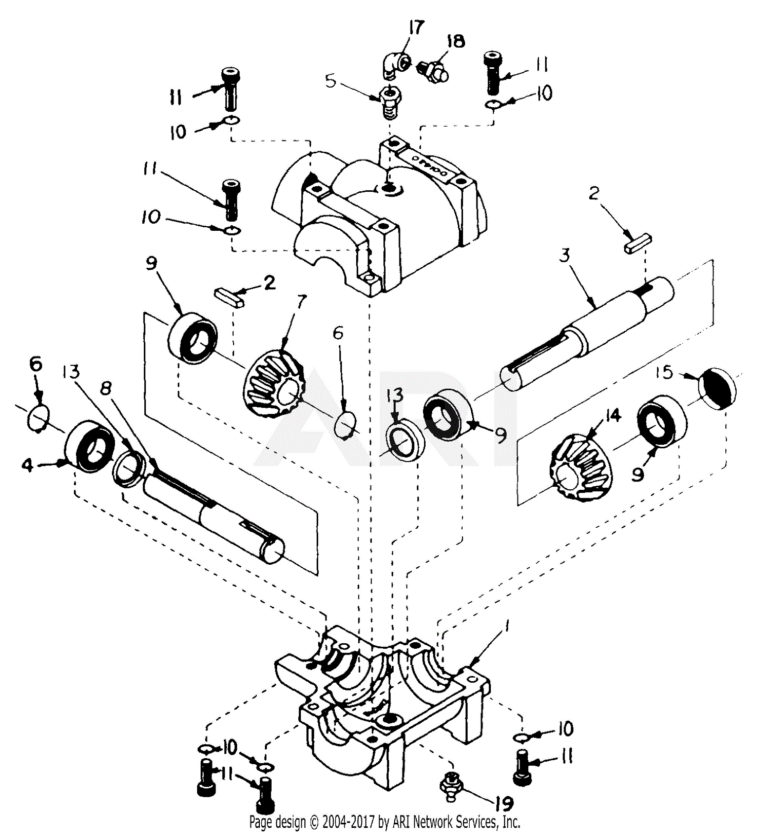 MTD 133-006-190 FR-16 (1993) Parts Diagram for Curtis Gearbox