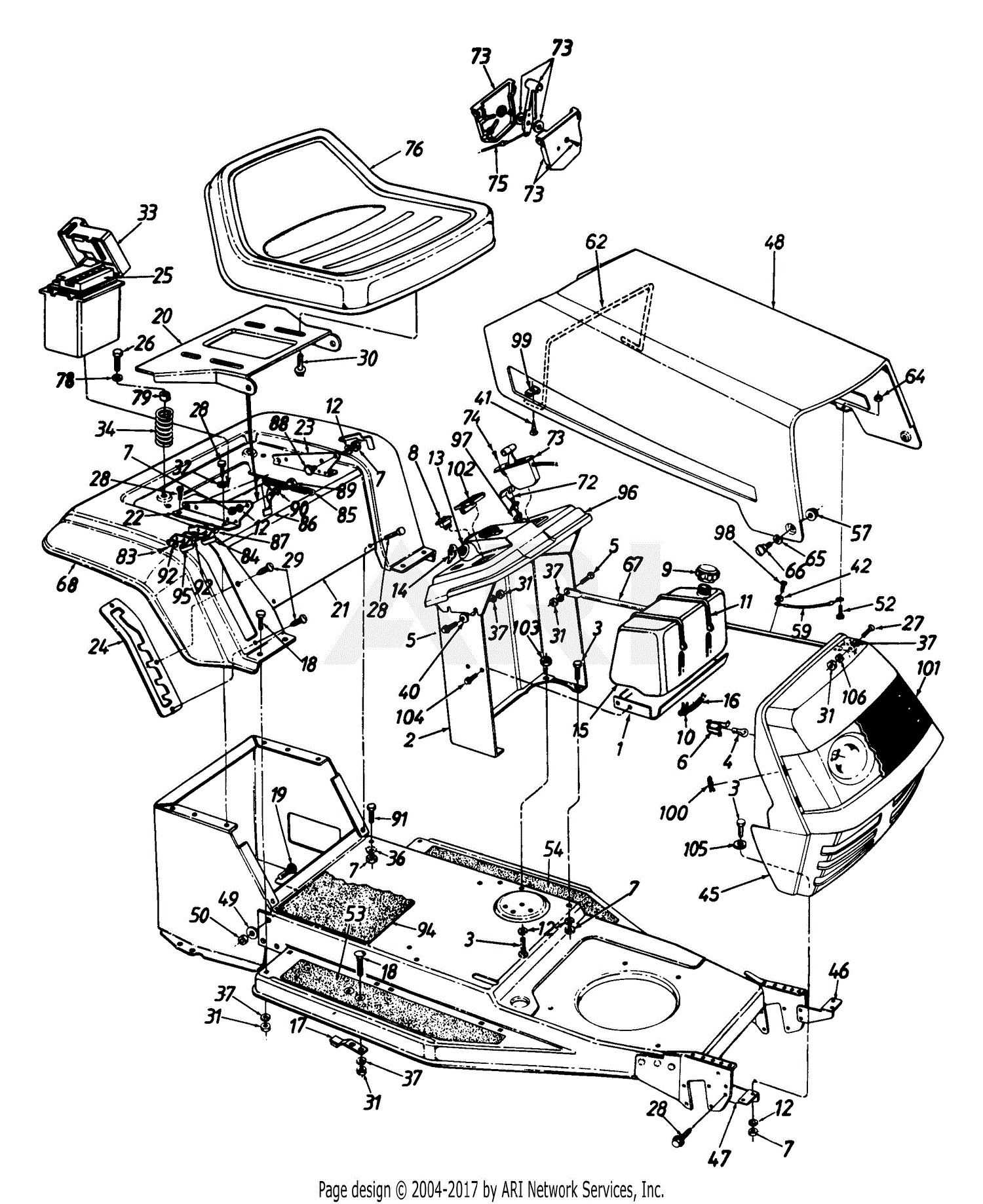 Scotts L1742 Parts Diagram