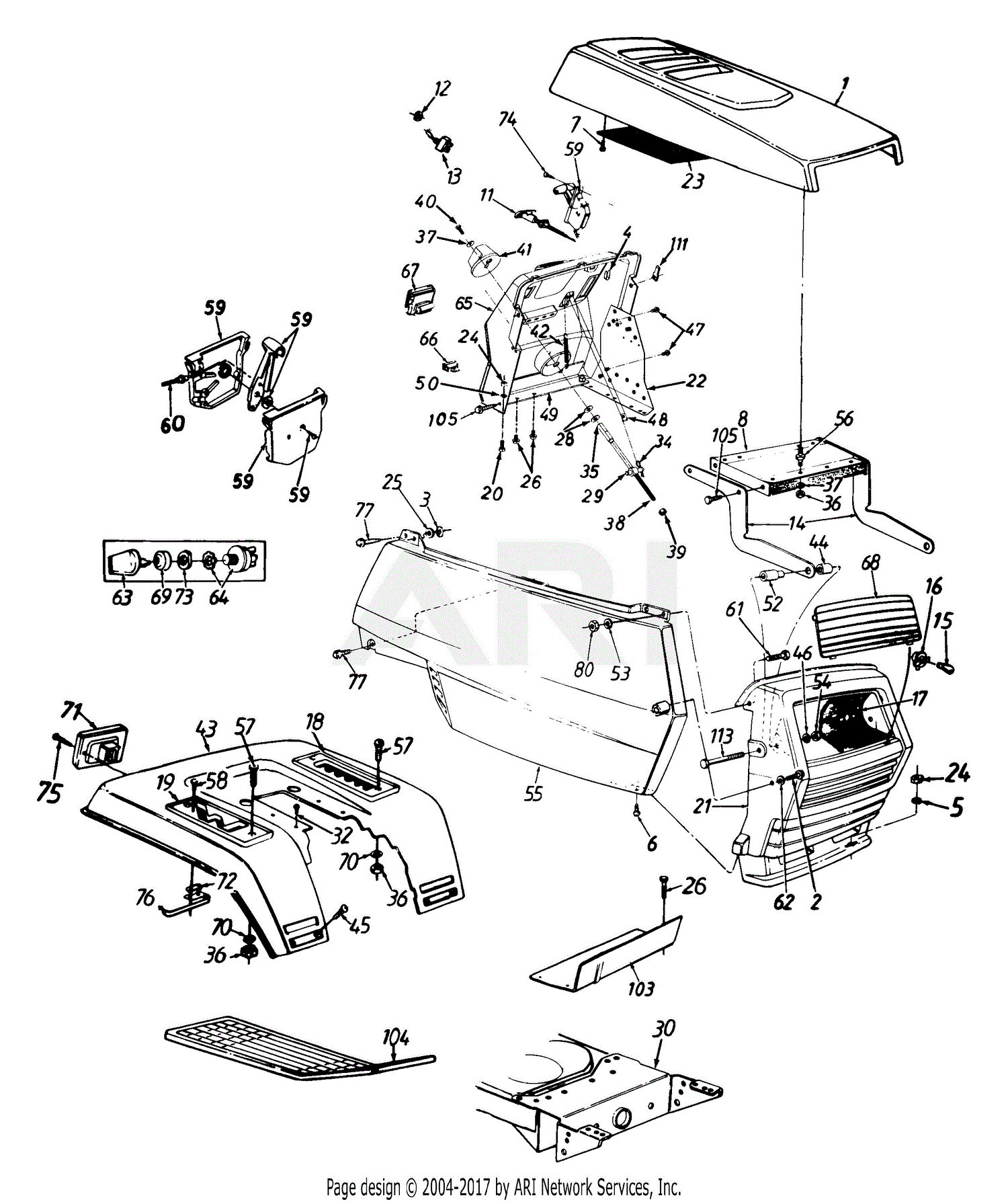 Mtd Lawn Tractor Parts Diagram Mtd 770 Front Engine Lawn Tractor