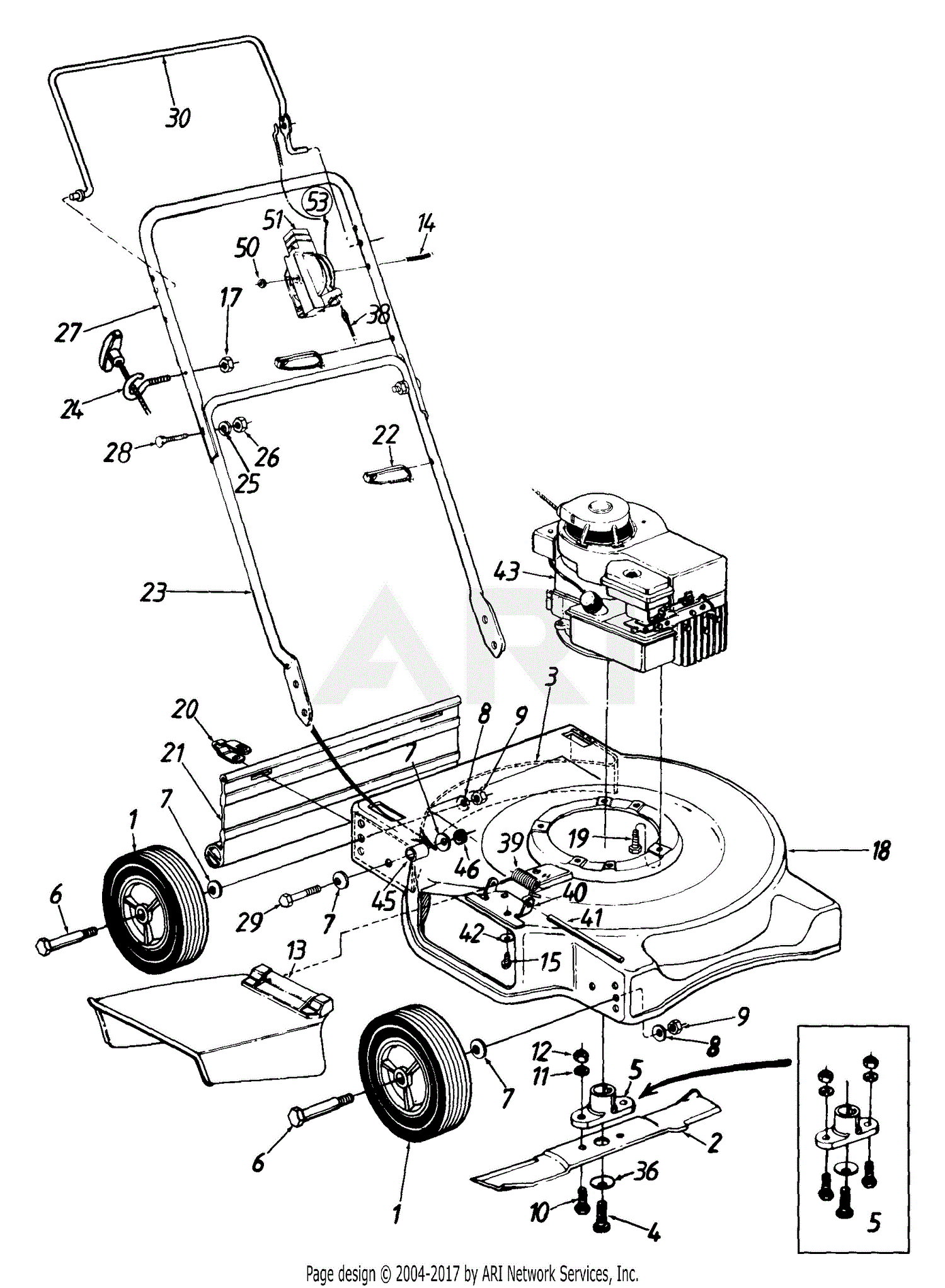 White Riding Lawn Mower Parts Diagram
