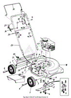 MTD 114 040A190 20 Push Mower Gas 1994 Parts Diagram for Rotary Mower