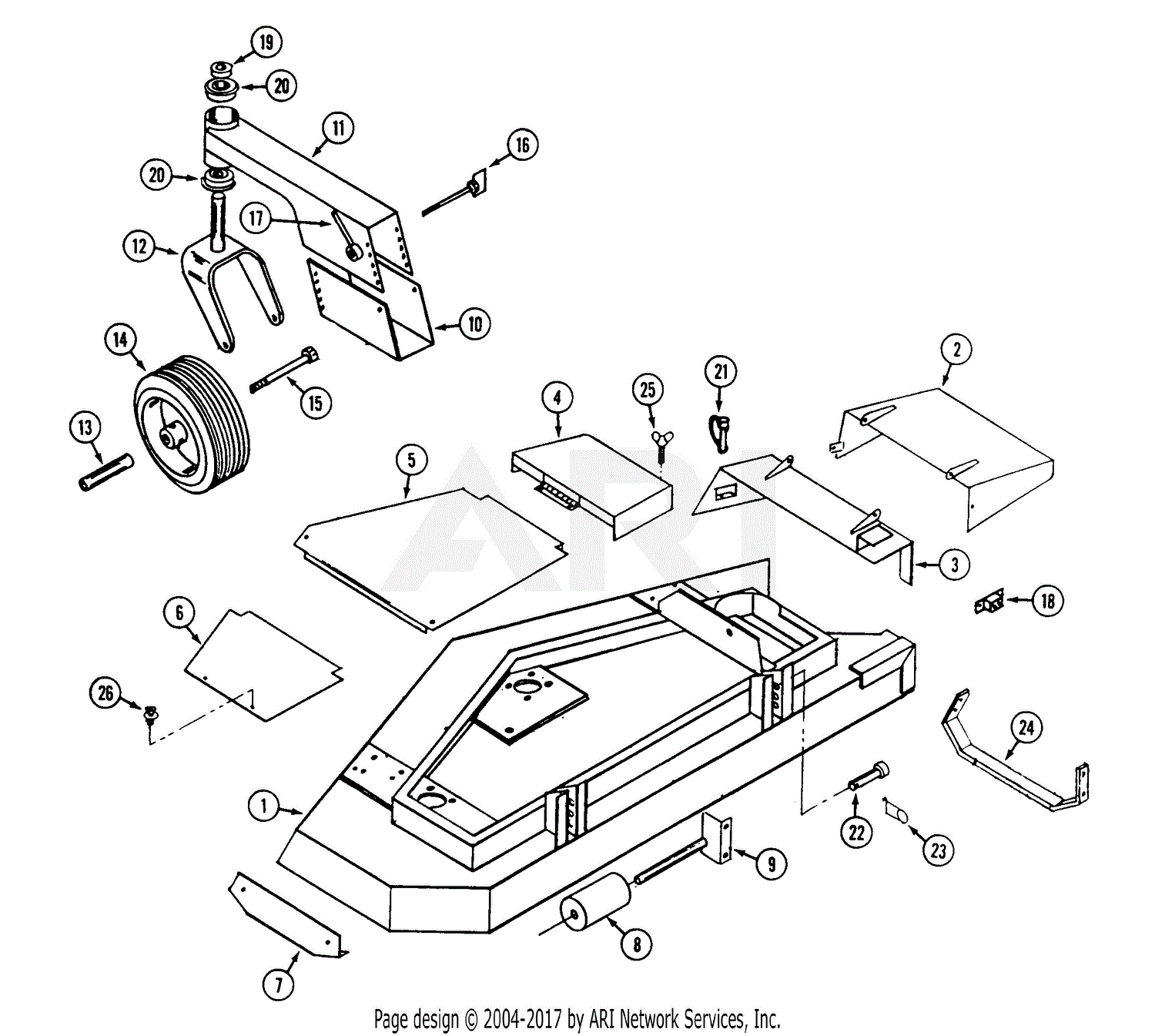 Mtd 135 028 190 Fr 1800d 1995 Parts Diagram For 62 Inch Mower Deck