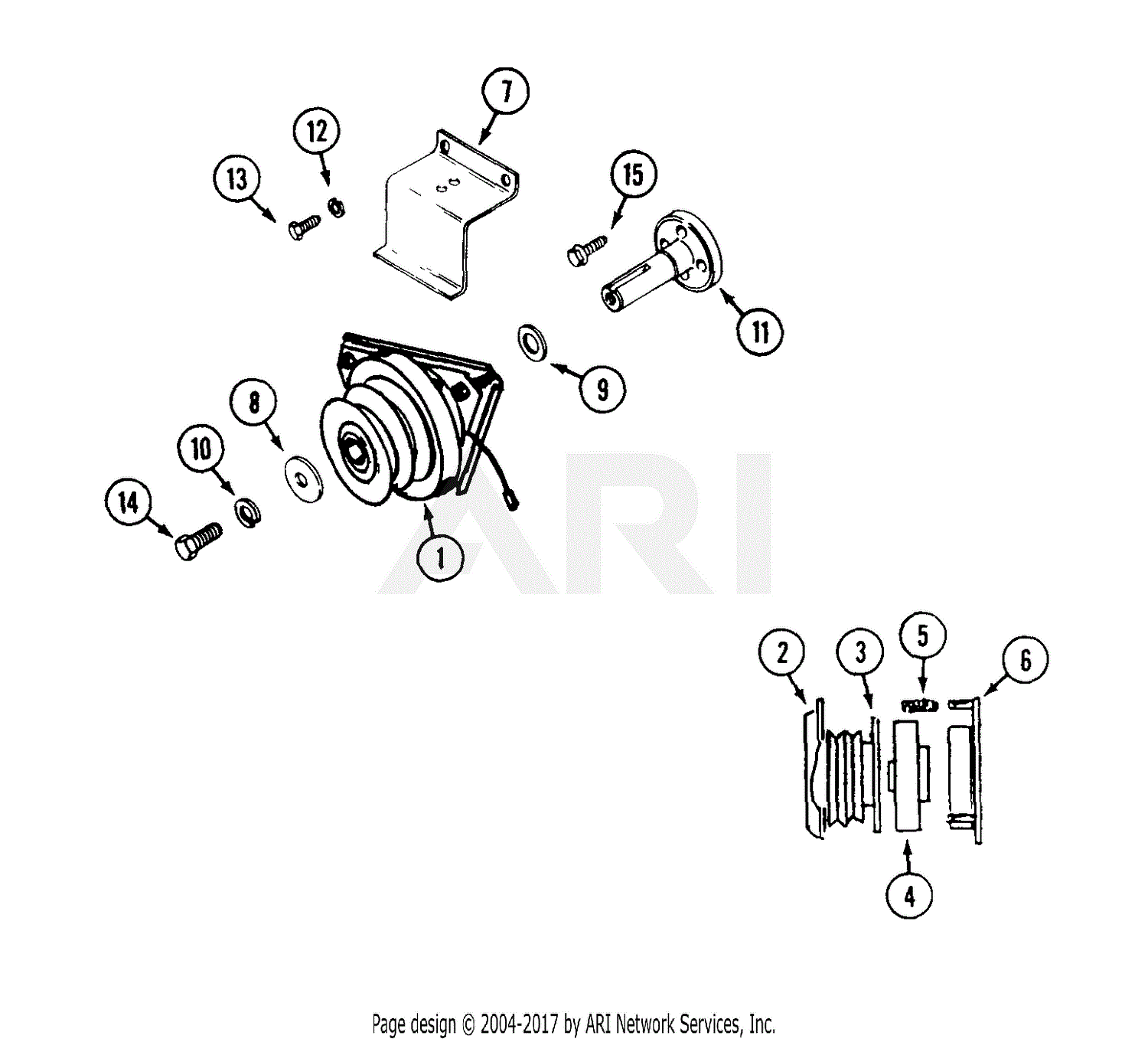 Mtd 135 028 190 Fr 1800d 1995 Parts Diagram For Electric Clutch Pto