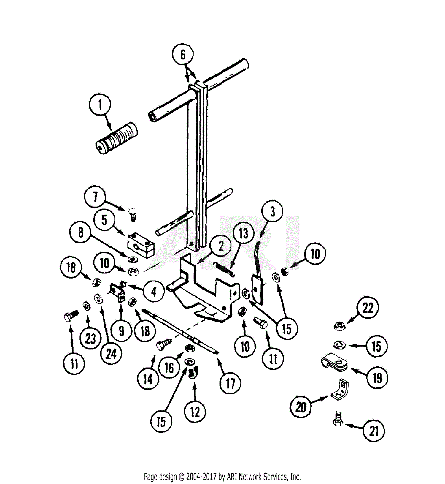 Mtd 135 028 190 Fr 1800d 1995 Parts Diagram For Steering