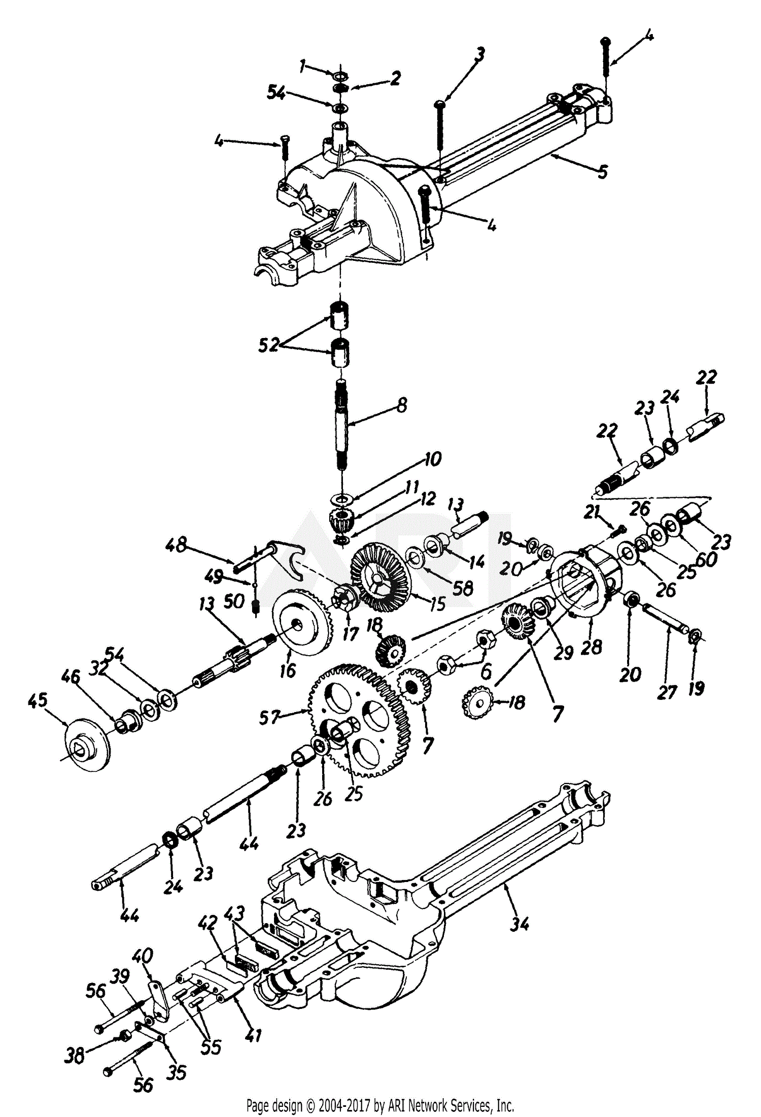 MTD 135C471F190 Lawn Tractor L-12 (1995) Parts Diagram for Single Speed ...