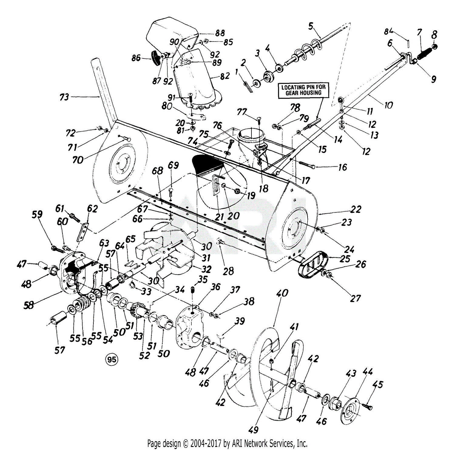 Mtd Snow Thrower Attachment Parts Diagram For Inch Snow Thrower