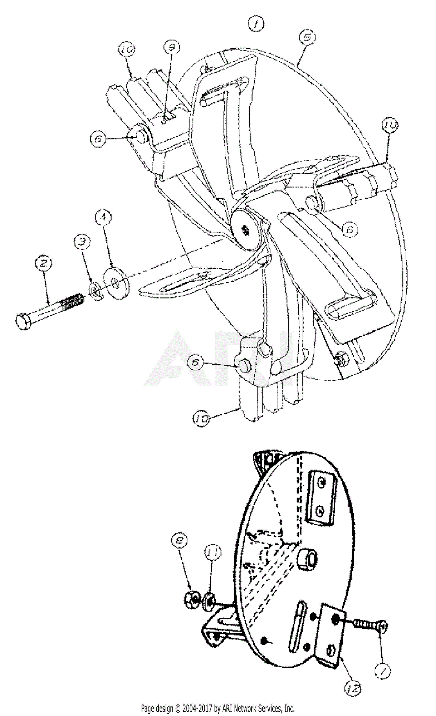 Mtd 247 315c190 Yard Boss 950 1997 Parts Diagram For Impeller 3835