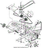 MTD 13AT696H190 LT 165 1997 Parts Diagram for 46 Inch Mowing