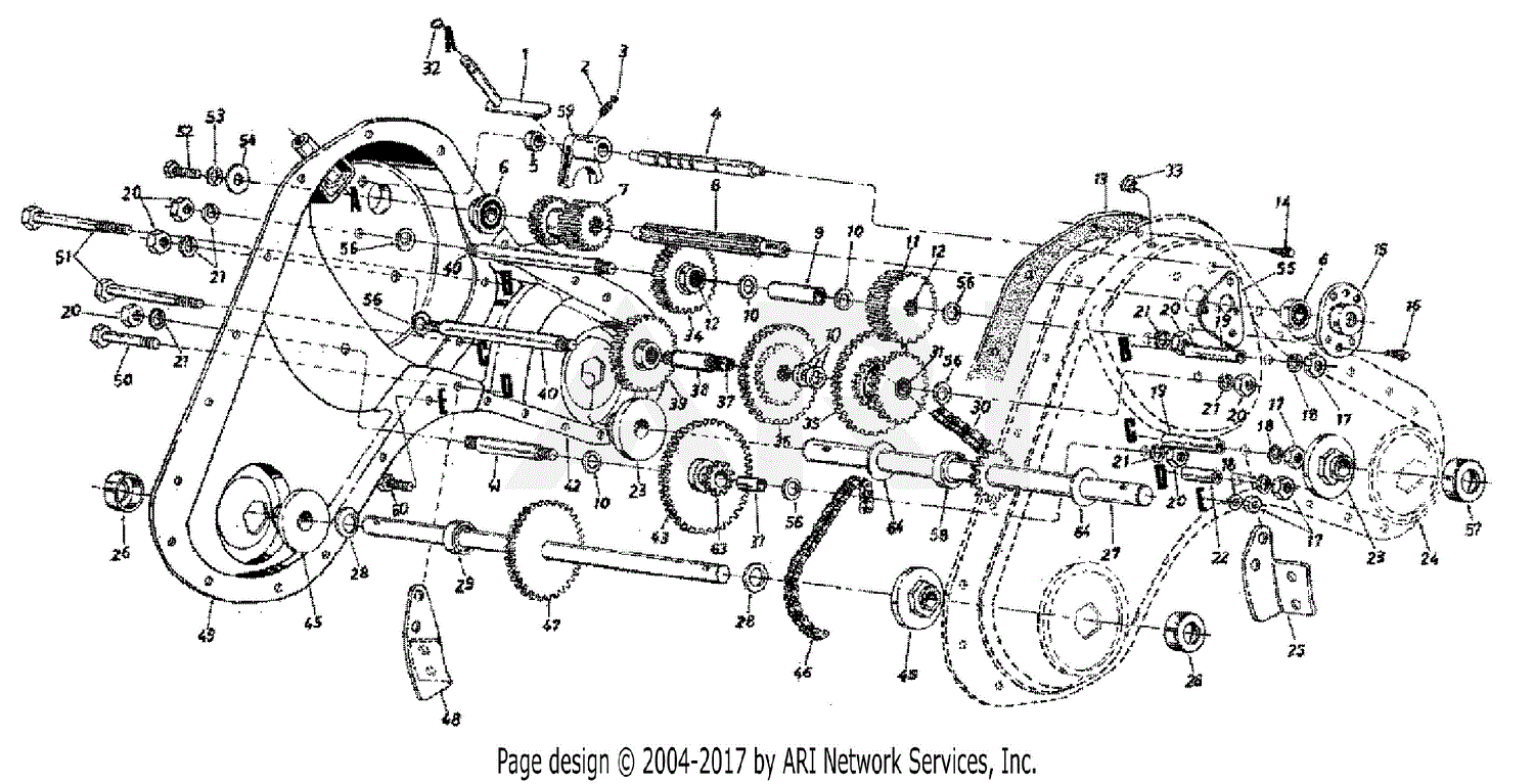 MTD 21A-447-190 RB-550 (1998) Parts Diagram for Transmission Housing