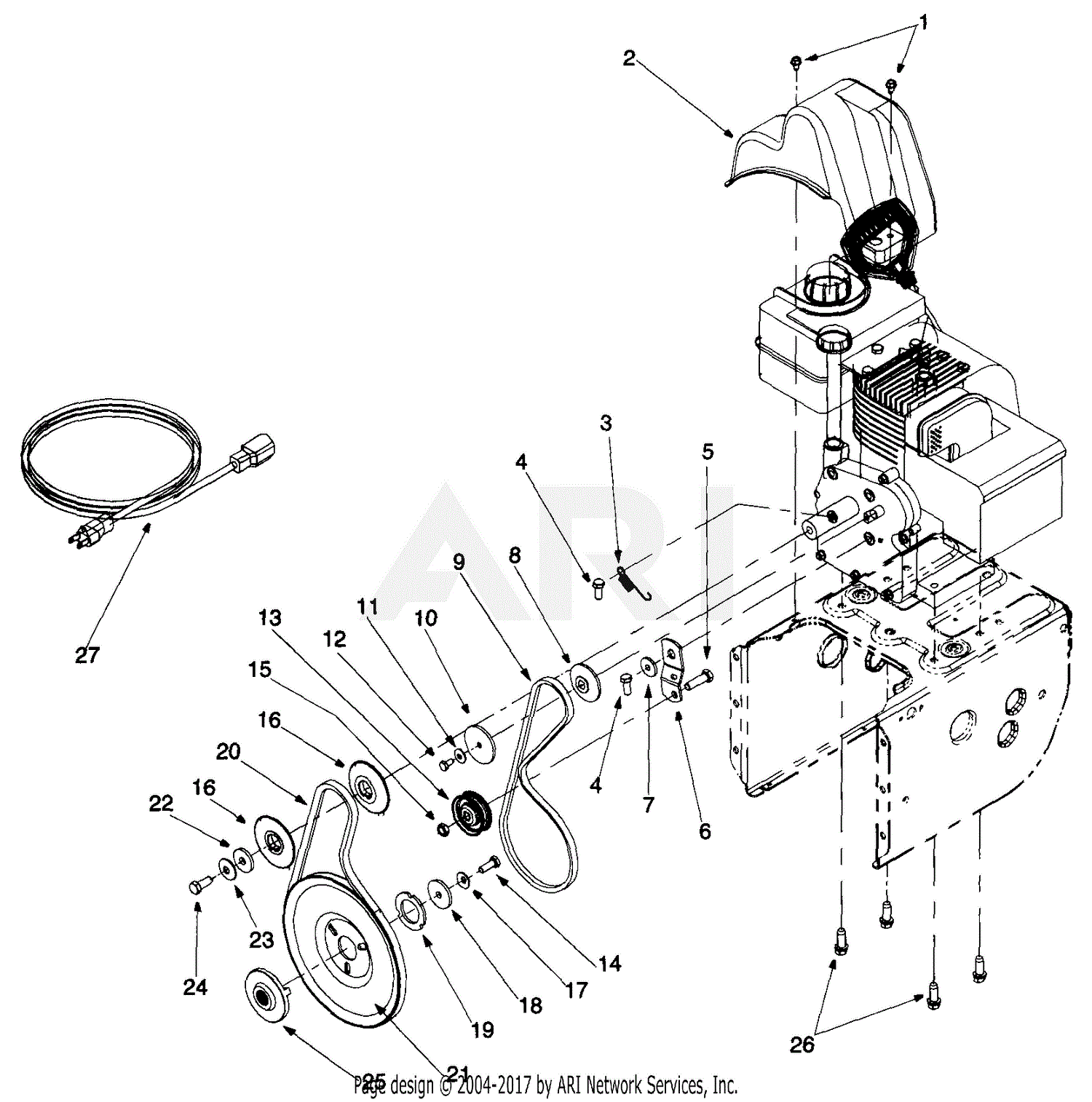 Mtd 31ae600e382 Snow Thrower 524  1998  Parts Diagram For