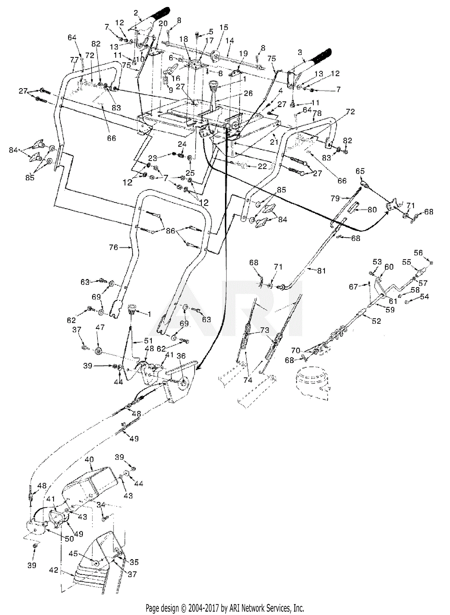 MTD 31AE983I190 983 Snowthrower (1998) Parts Diagram for Chute Crank ...