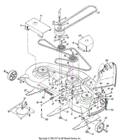 MTD 13BT696H190 LT-185 (1999) Parts Diagram for 46-Inch Deck Assembly LT-185