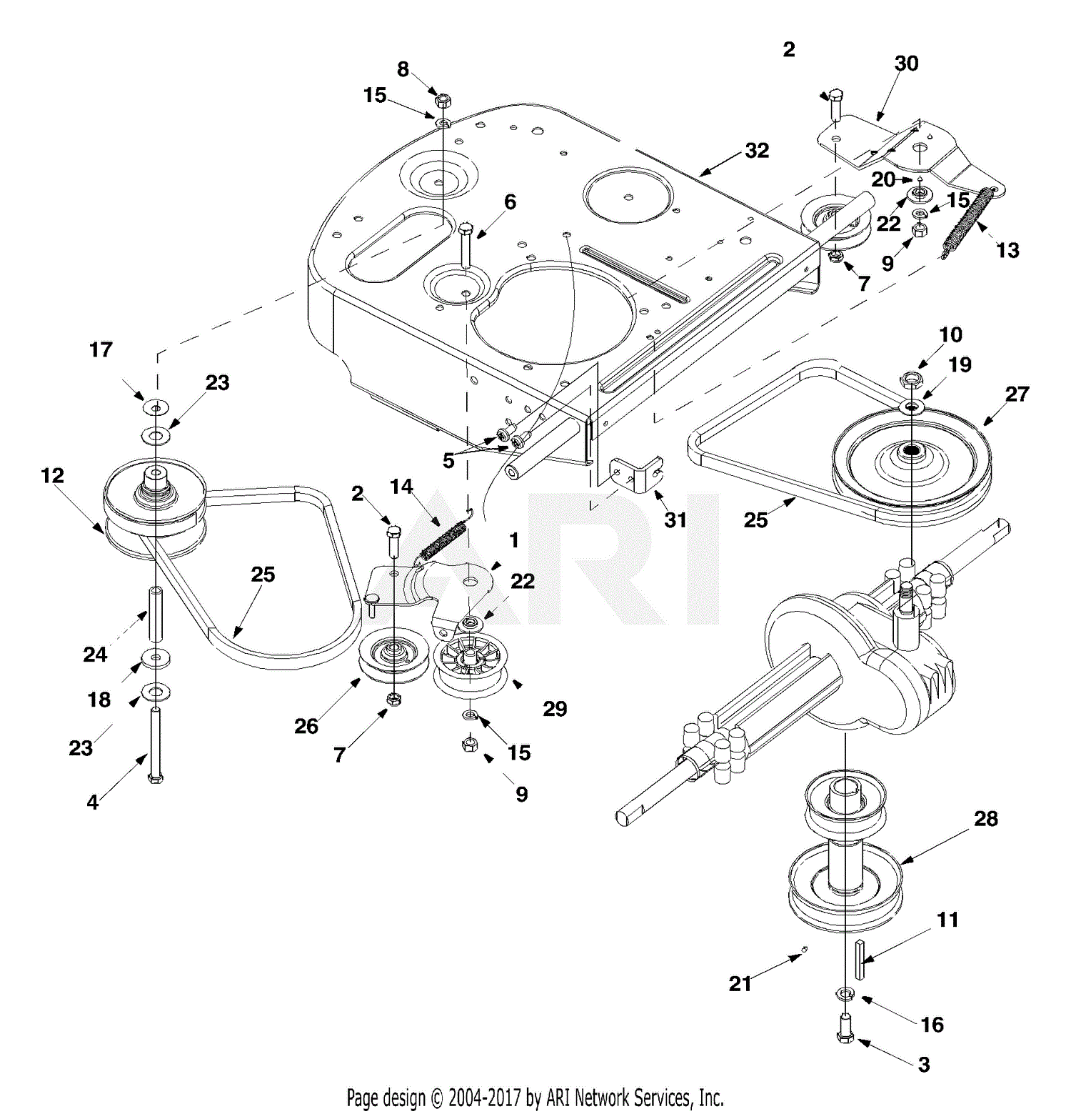 MTD 13A-328-190 LR-927 (2000) Parts Diagram for Drive Assembly