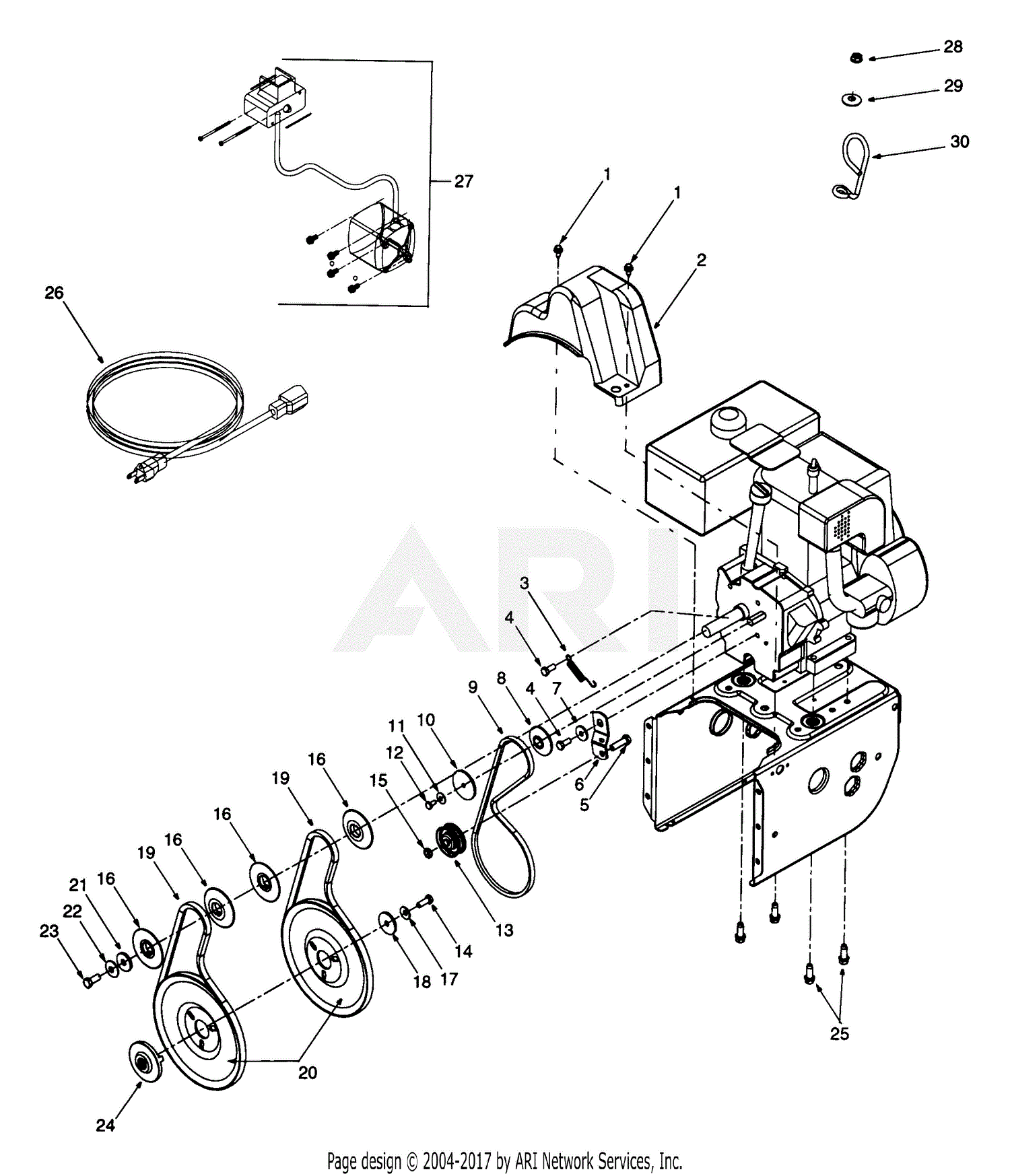 MTD 31AH5F3F190 Snow Boss 850W (2000) SB850W (2000) Parts Diagram for ...