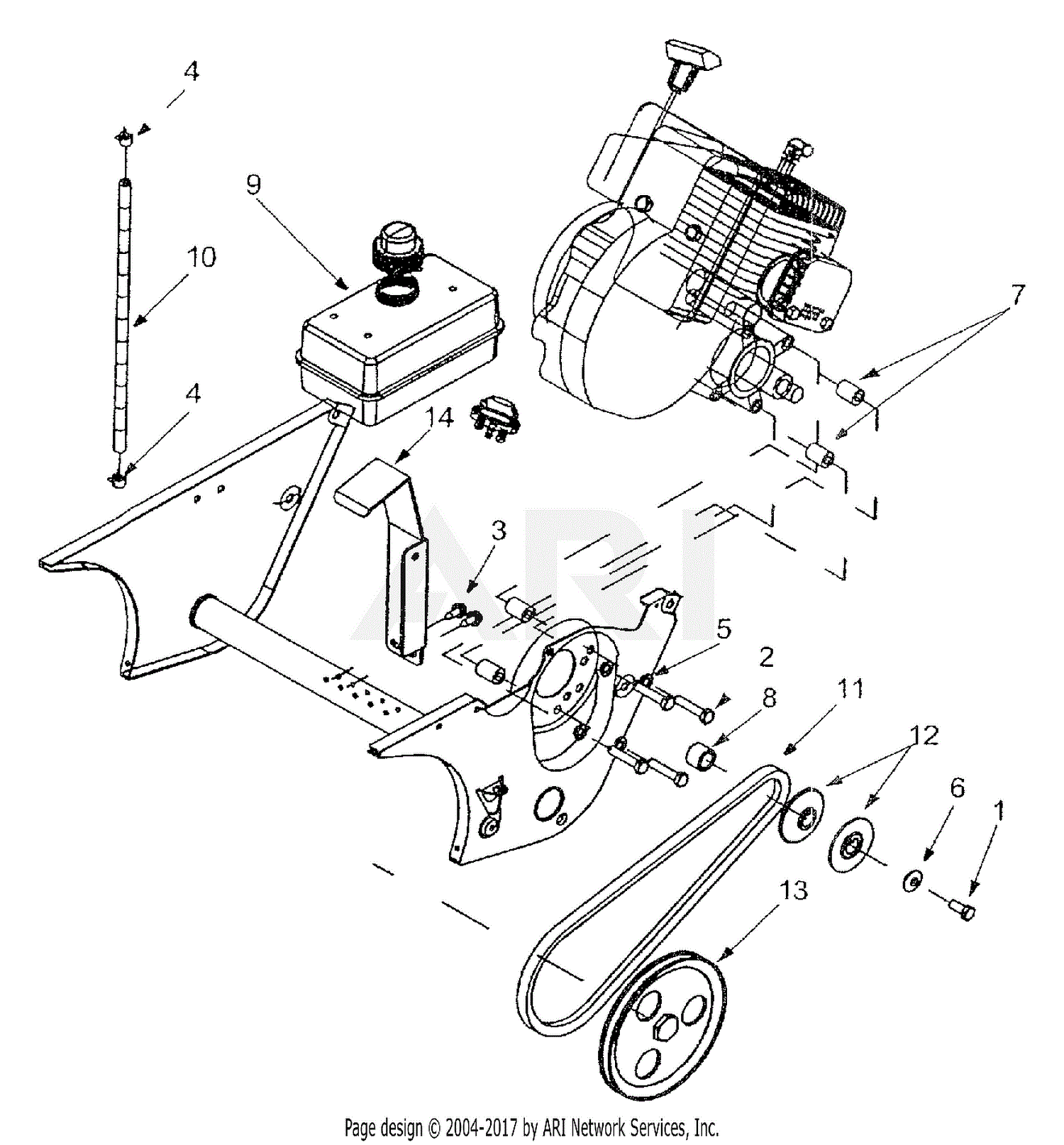 MTD 31A-140-000 Snow Thrower 140 (2001) Parts Diagram for Drive And ...