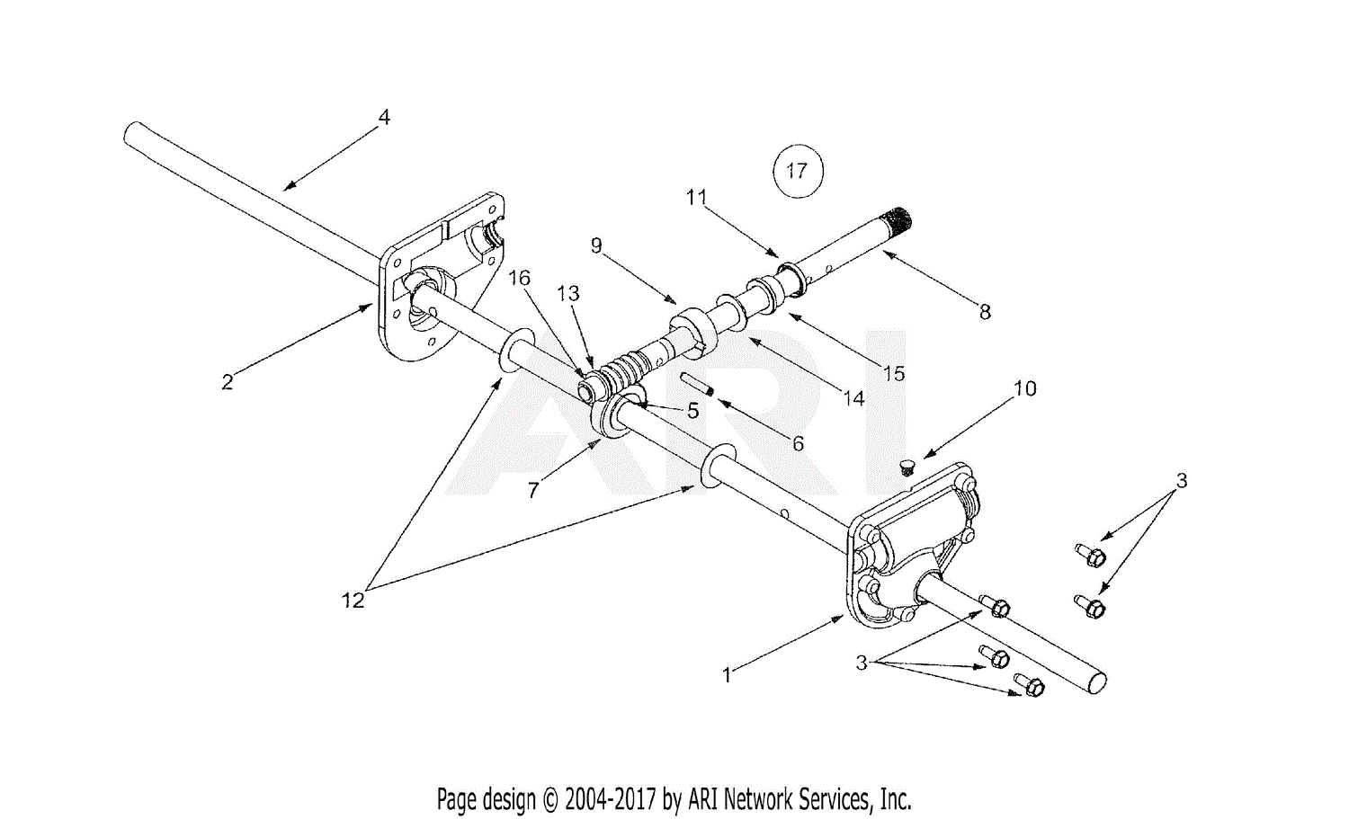 MTD 31AE600E022 Snow Thrower 524 (2001) Parts Diagram for Gear Assembly