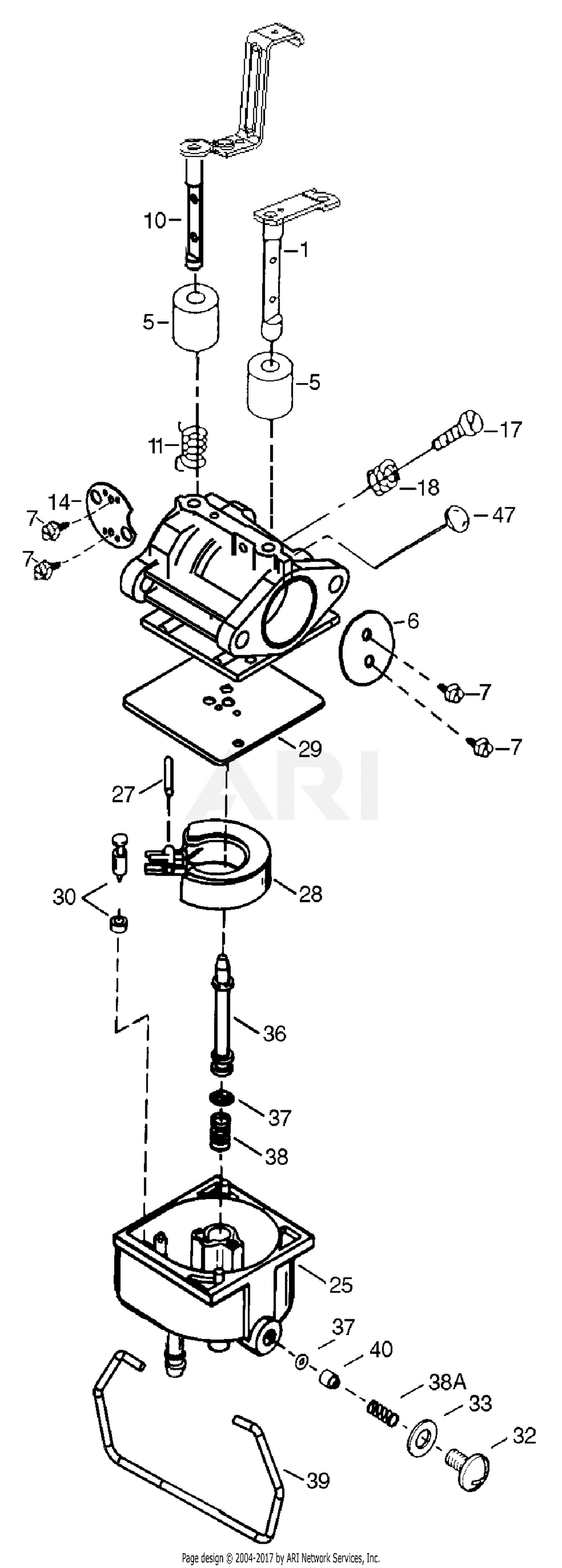 MTD 13A4616G190 LT-1650 (2003) Parts Diagram for Carburetor TVT691 ...