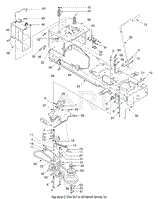 Mtd 13aj616g790 Lt-1855h (2004) Parts Diagram For Pto Drive, Battery 