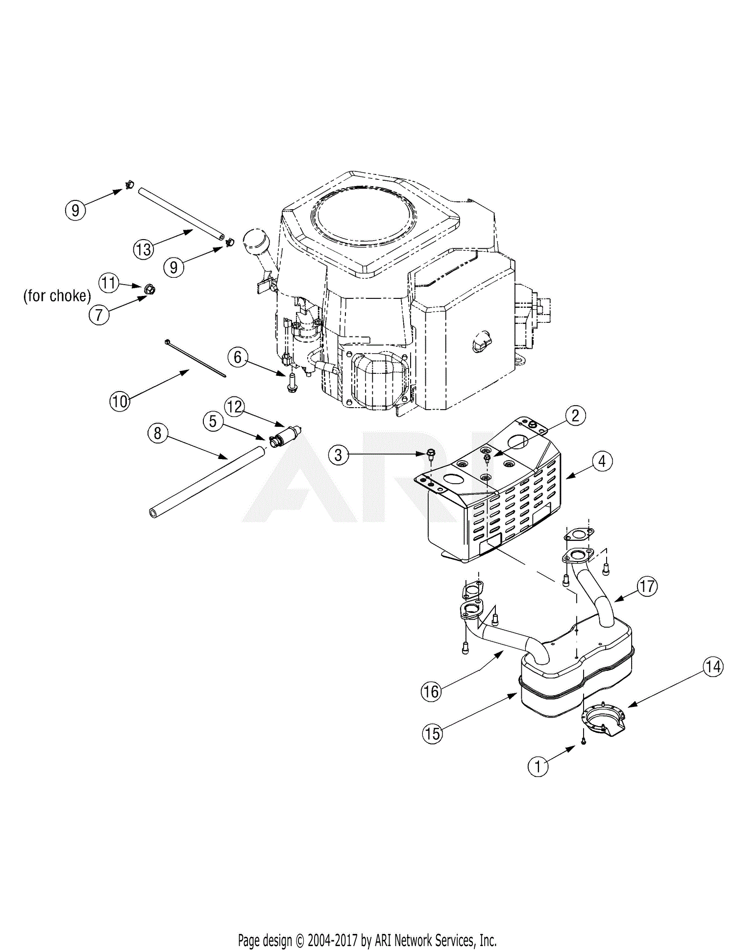 MTD 14AQ816K790 GT-954H (2006) Parts Diagram for Engine Accessories