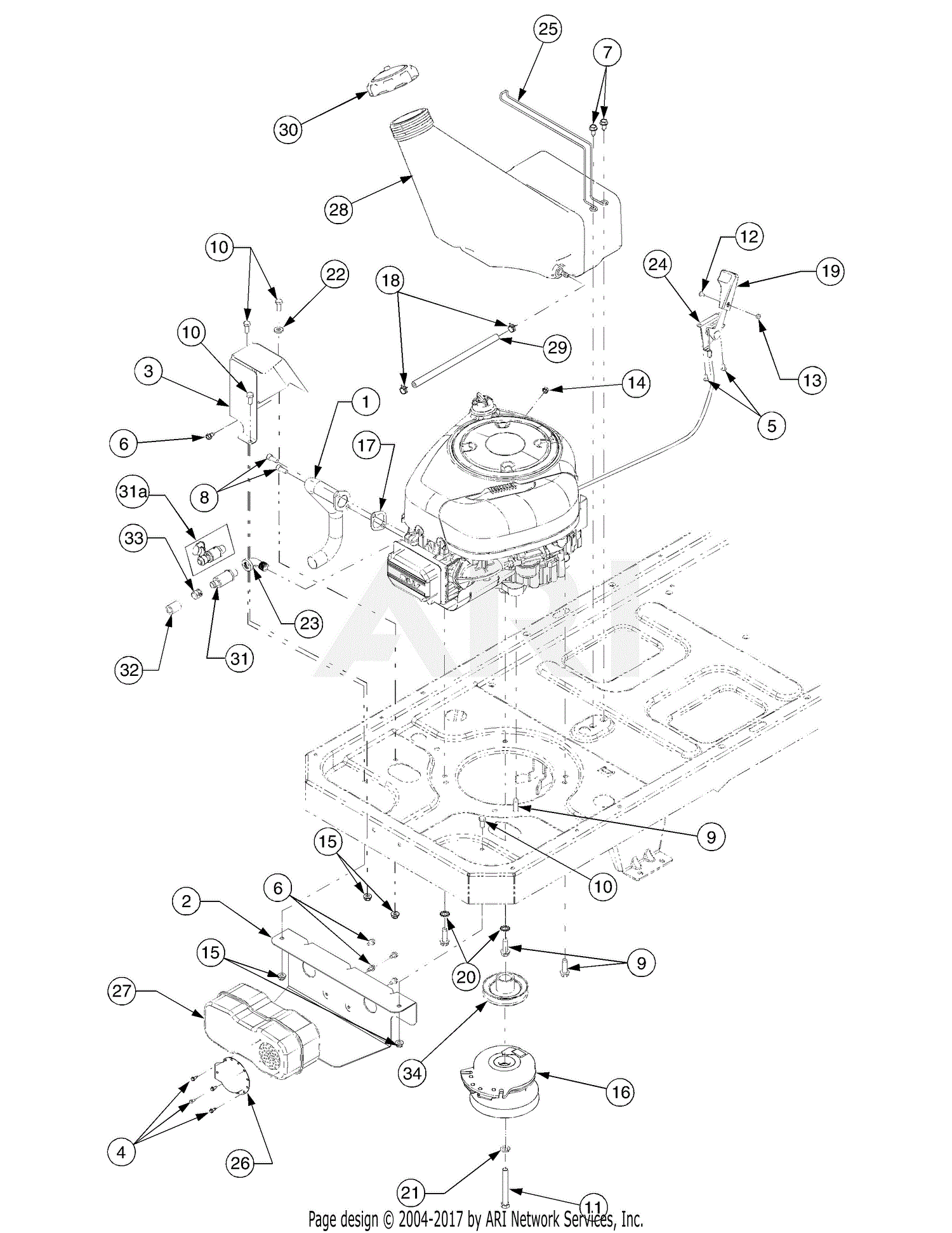 MTD ZT-4200 (2007) 17AC2ACG790 (2007) Parts Diagram for Engine ...