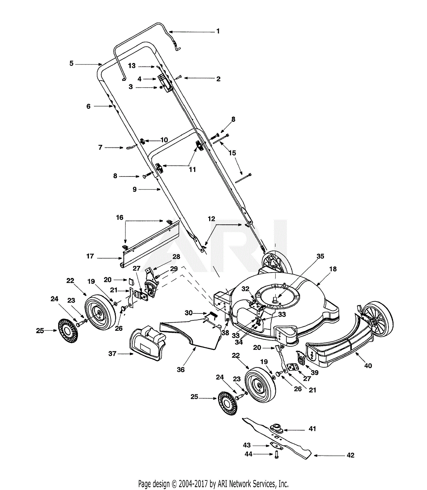 MTD 11A-106C352 (2001) Parts Diagram for General Assembly